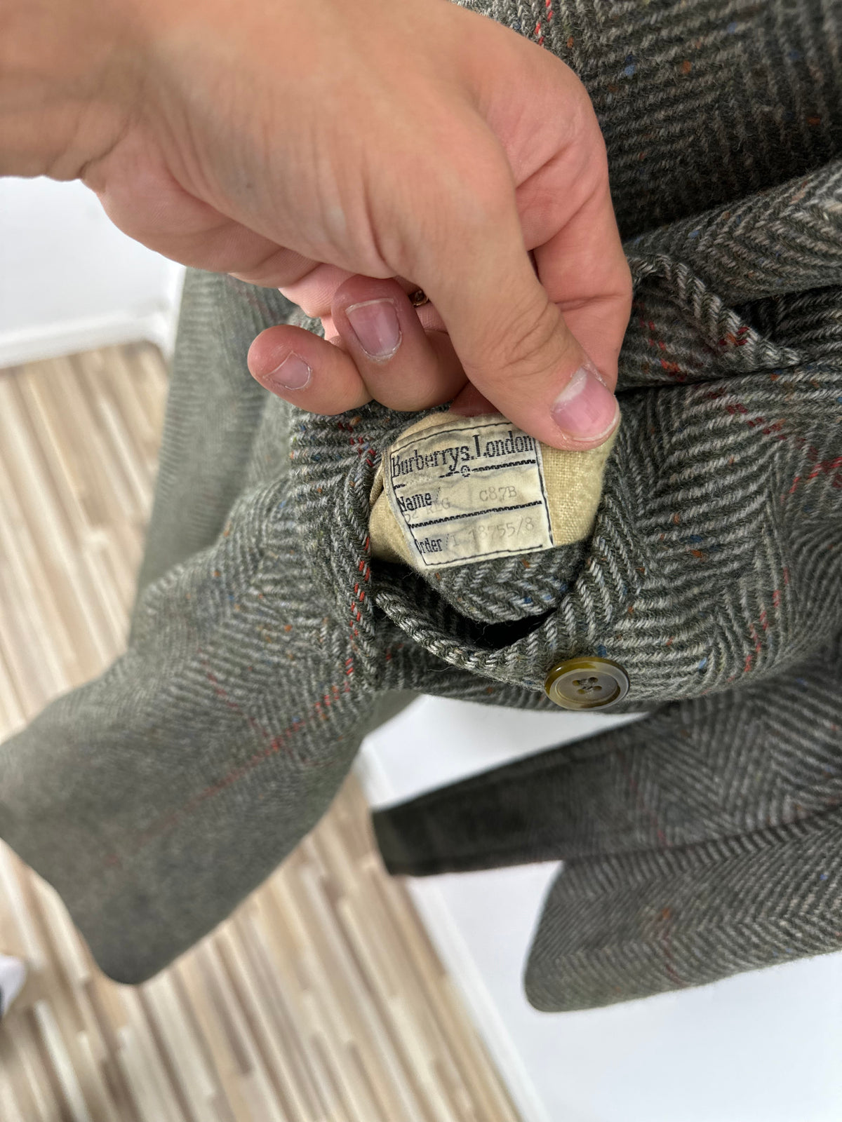 Vintage Burberry Wool Coat Khaki Size 52 L