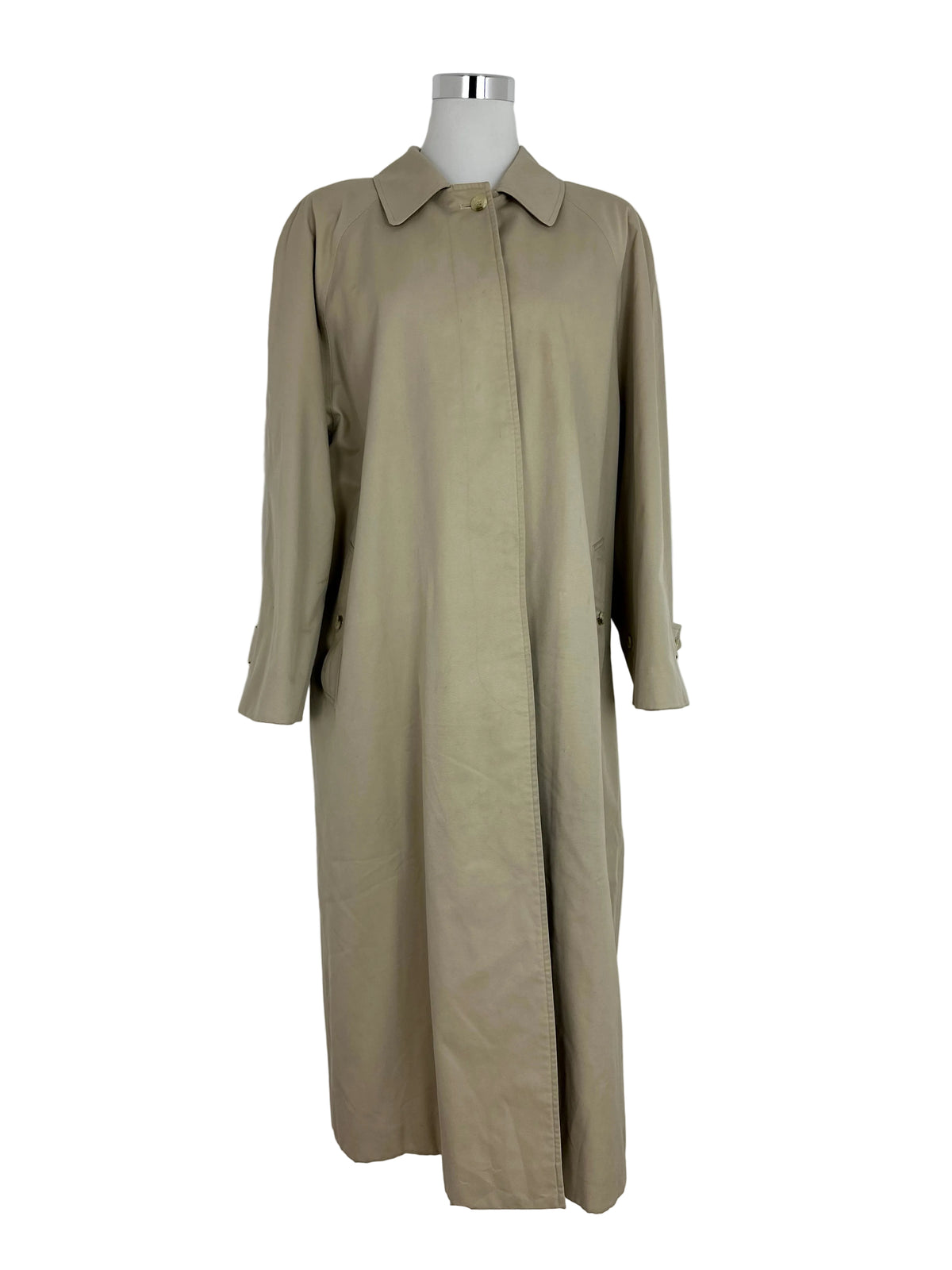 Vintage Burberry Car Coat Creme Size 16 XL