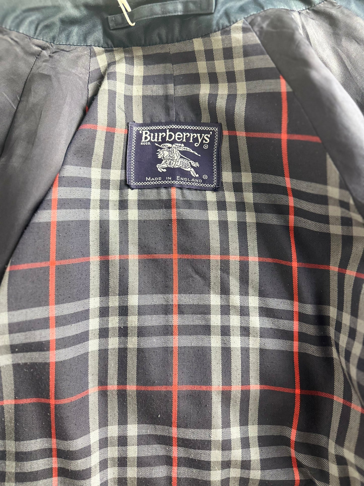 Vintage Burberry Car Coat Navy Size 10 S