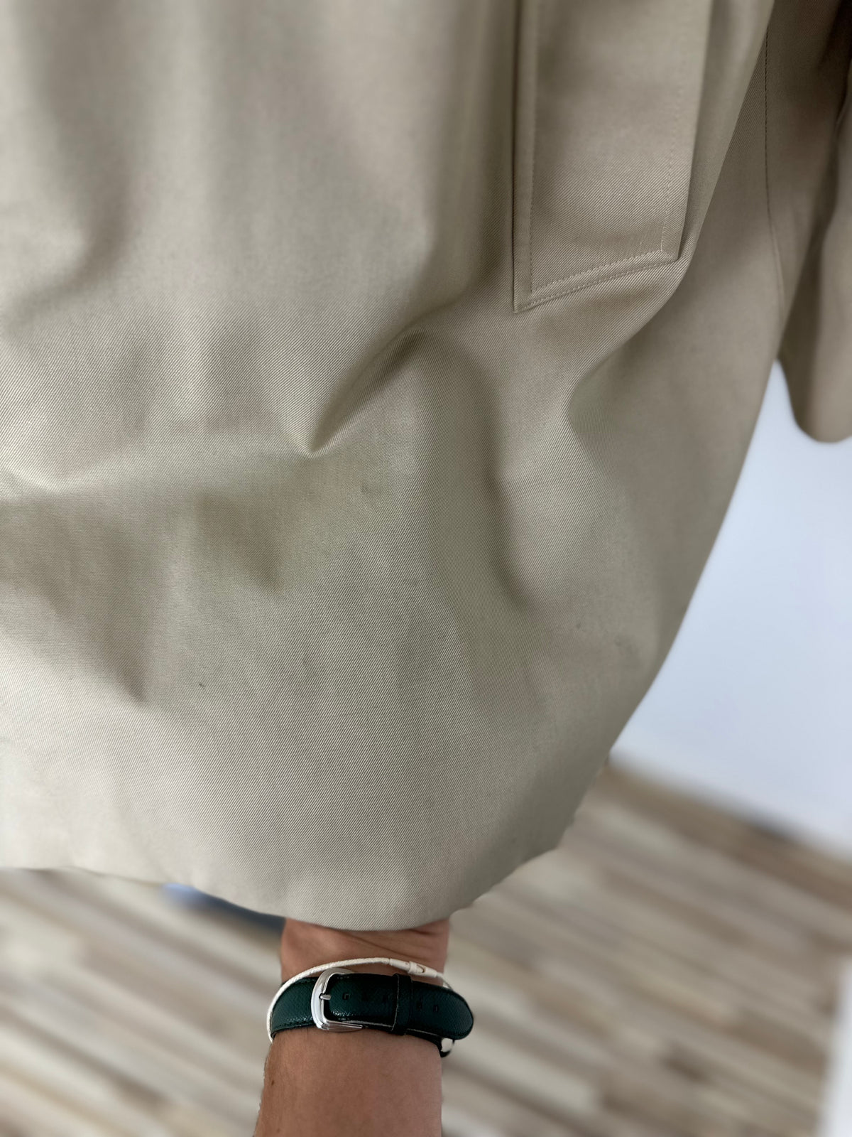 Vintage Burberry Car Coat Creme Size 48 M