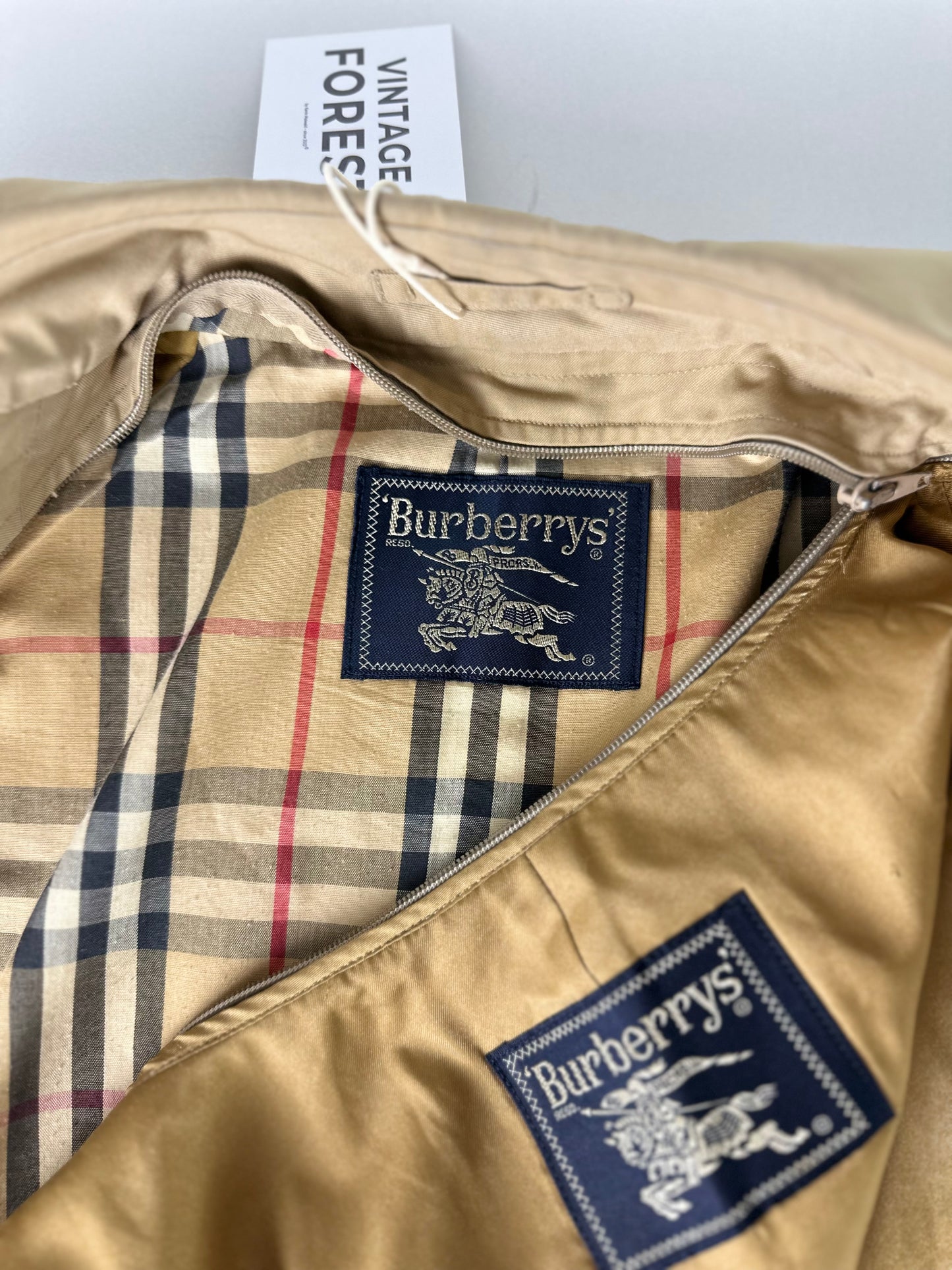 Vintage Burberry Car Coat Size 44 XS With Lining