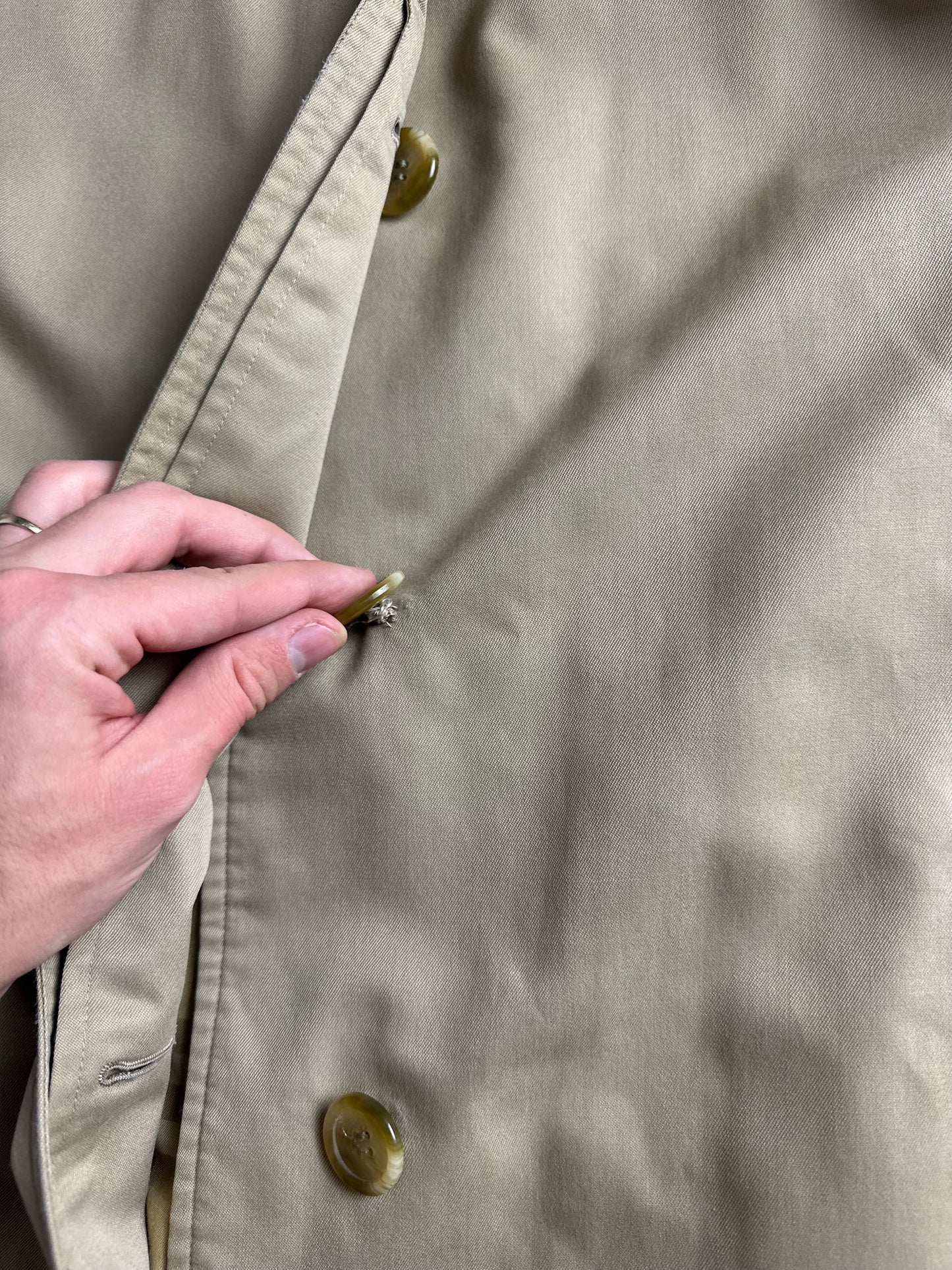 Vintage Burberry Car Coat Beige Size 14 L