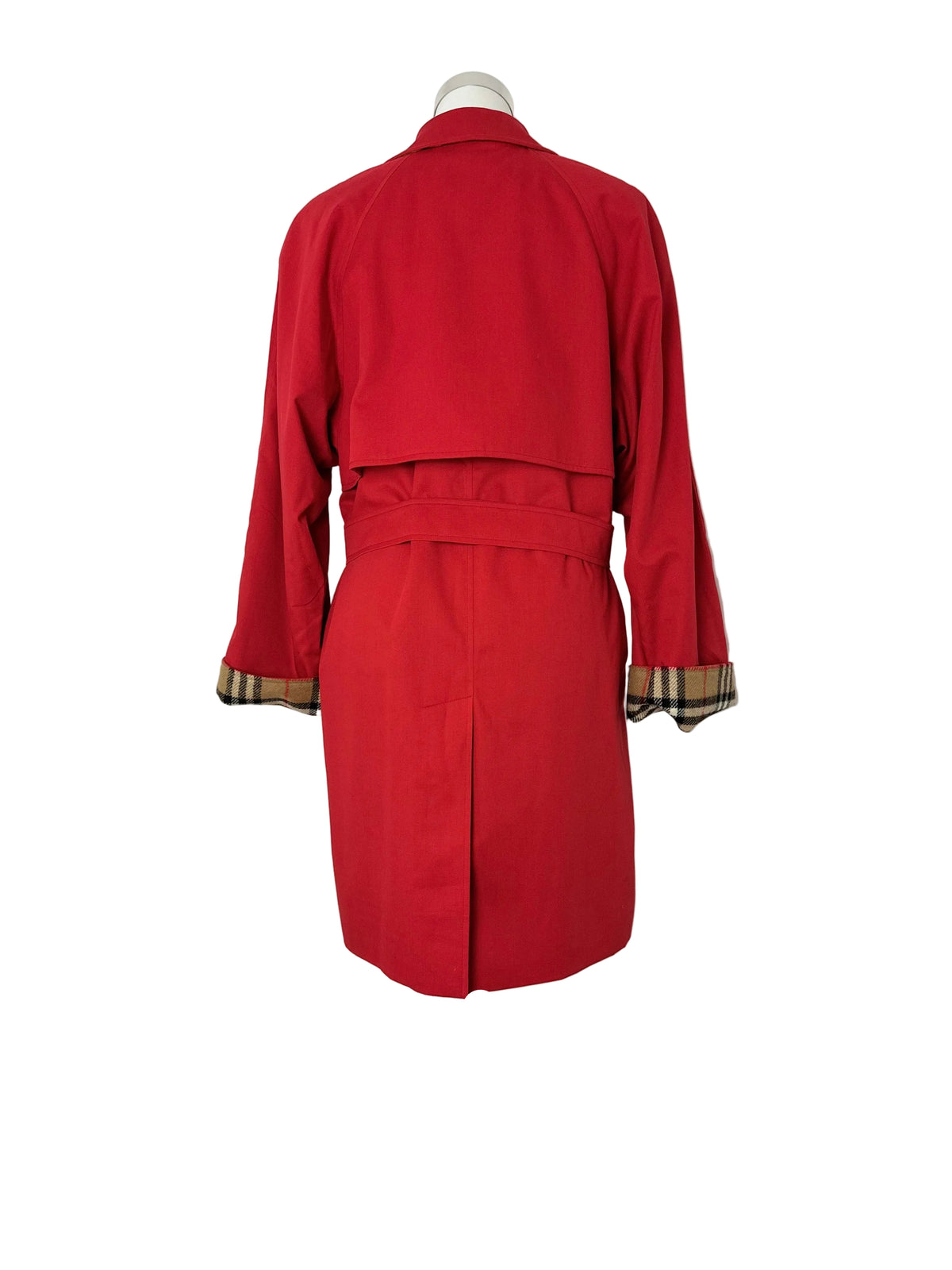 Vintage Burberry Trench Coat Red Size 12 M