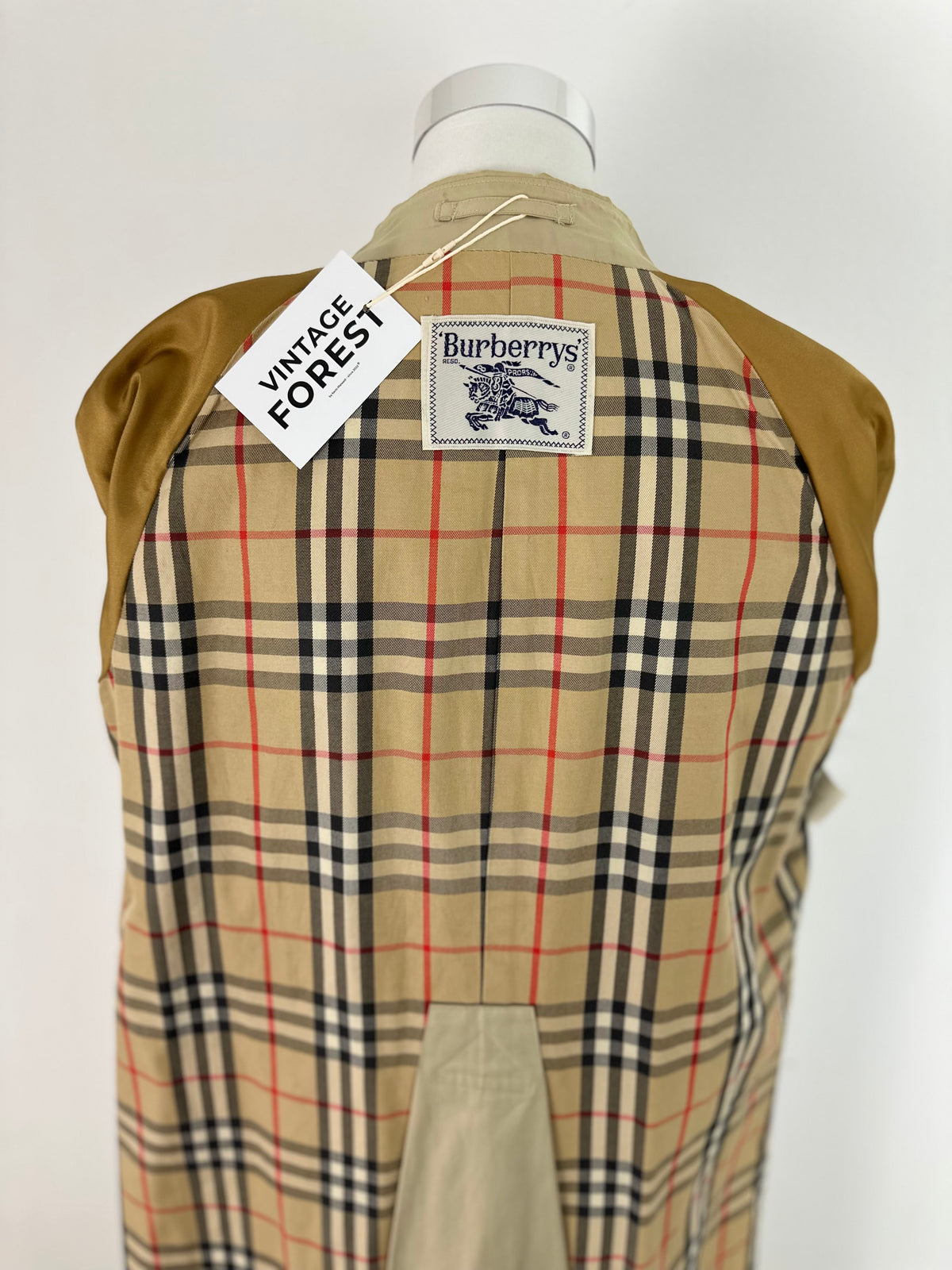 Vintage Burberry Trench Coat Creme Size 12 M