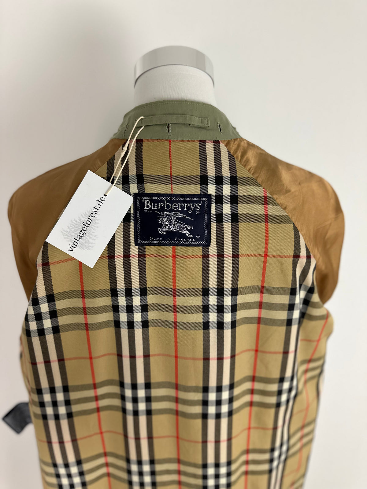 Vintage Burberry Car Coat Oliv Size 14 L