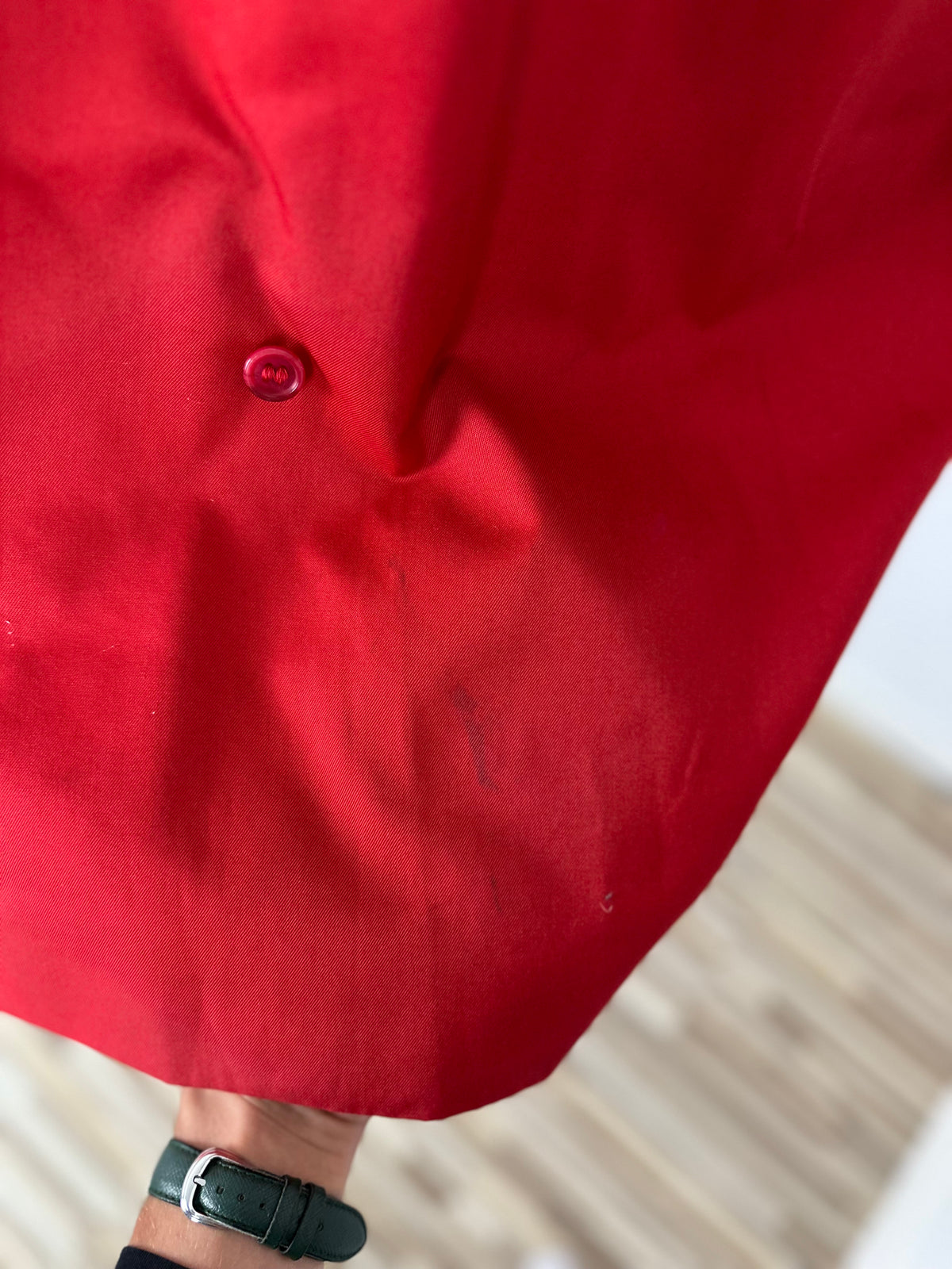 Vintage Burberry Trench Coat Red Size 12 M