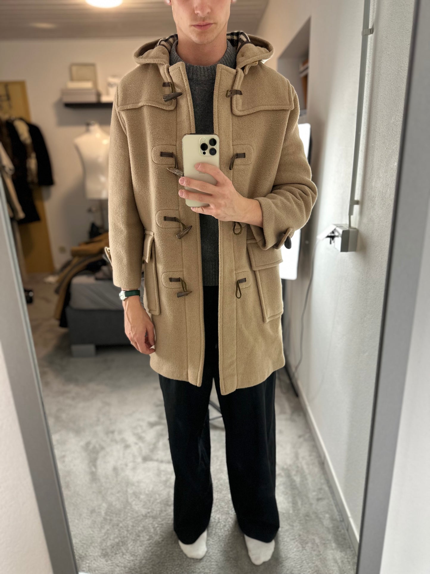 Vintage Burberry Duffle Coat Size 12 M