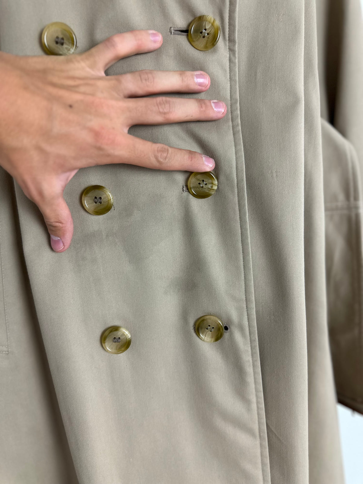 Vintage Burberry Trench Coat Beige Size 10 S