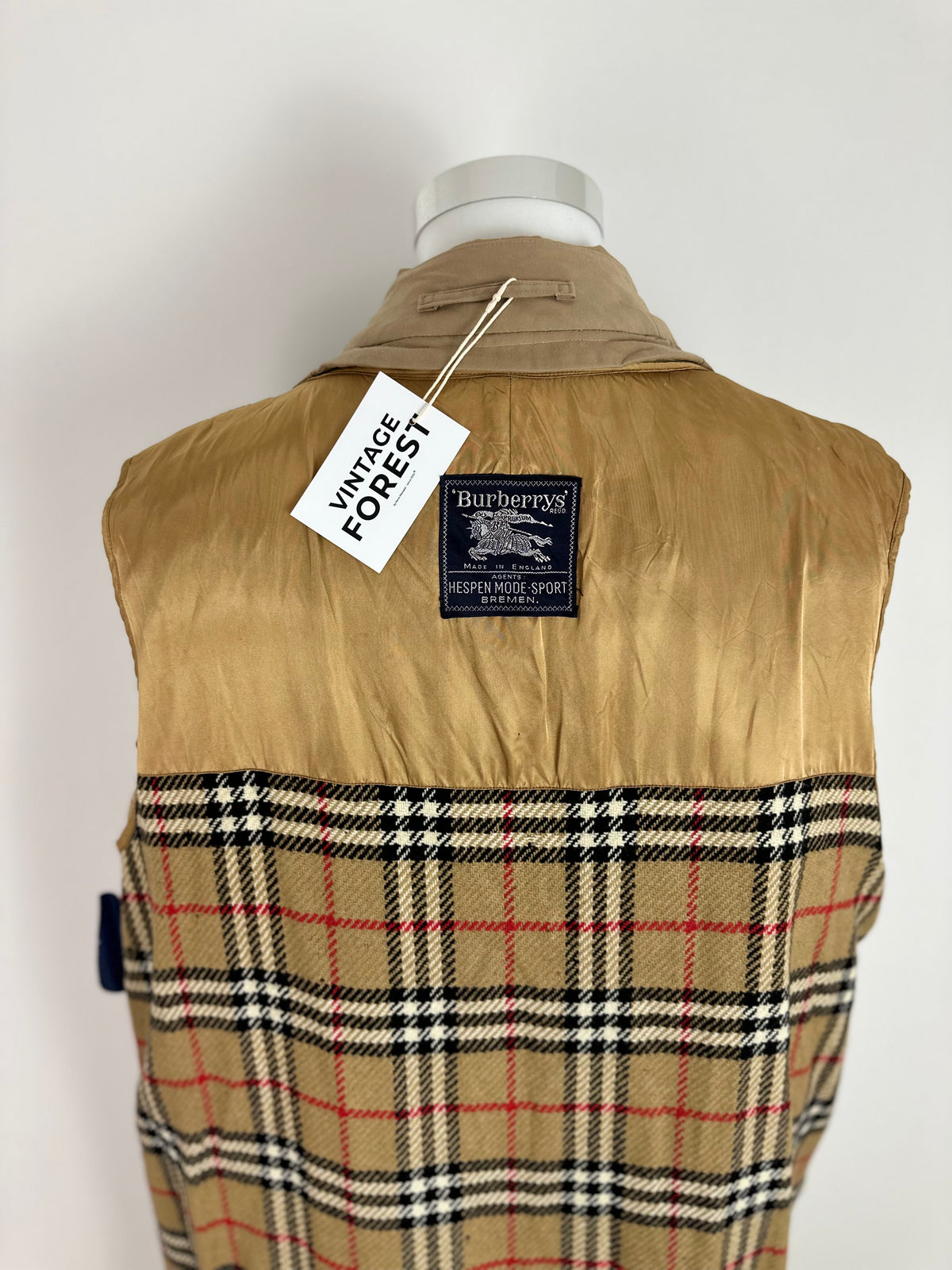 Vintage Burberry Trench Coat Beige Size 50 L With Lining