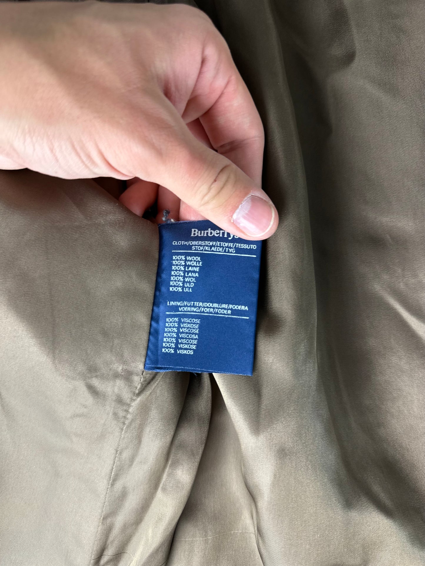 Vintage Burberry Wool Coat Size 12 M