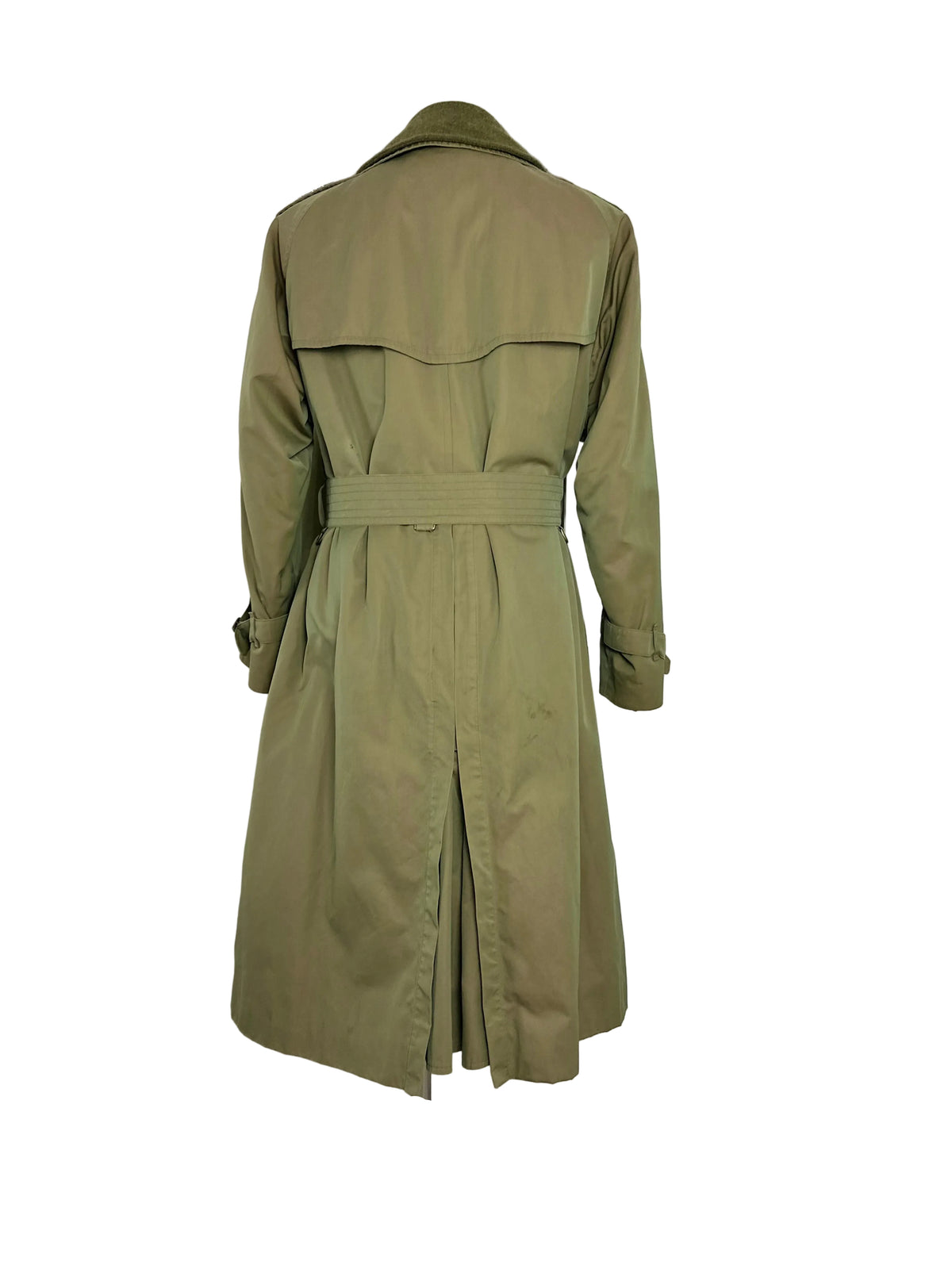 Vintage Burberry Trench Coat Khaki Size 48 M With Lining