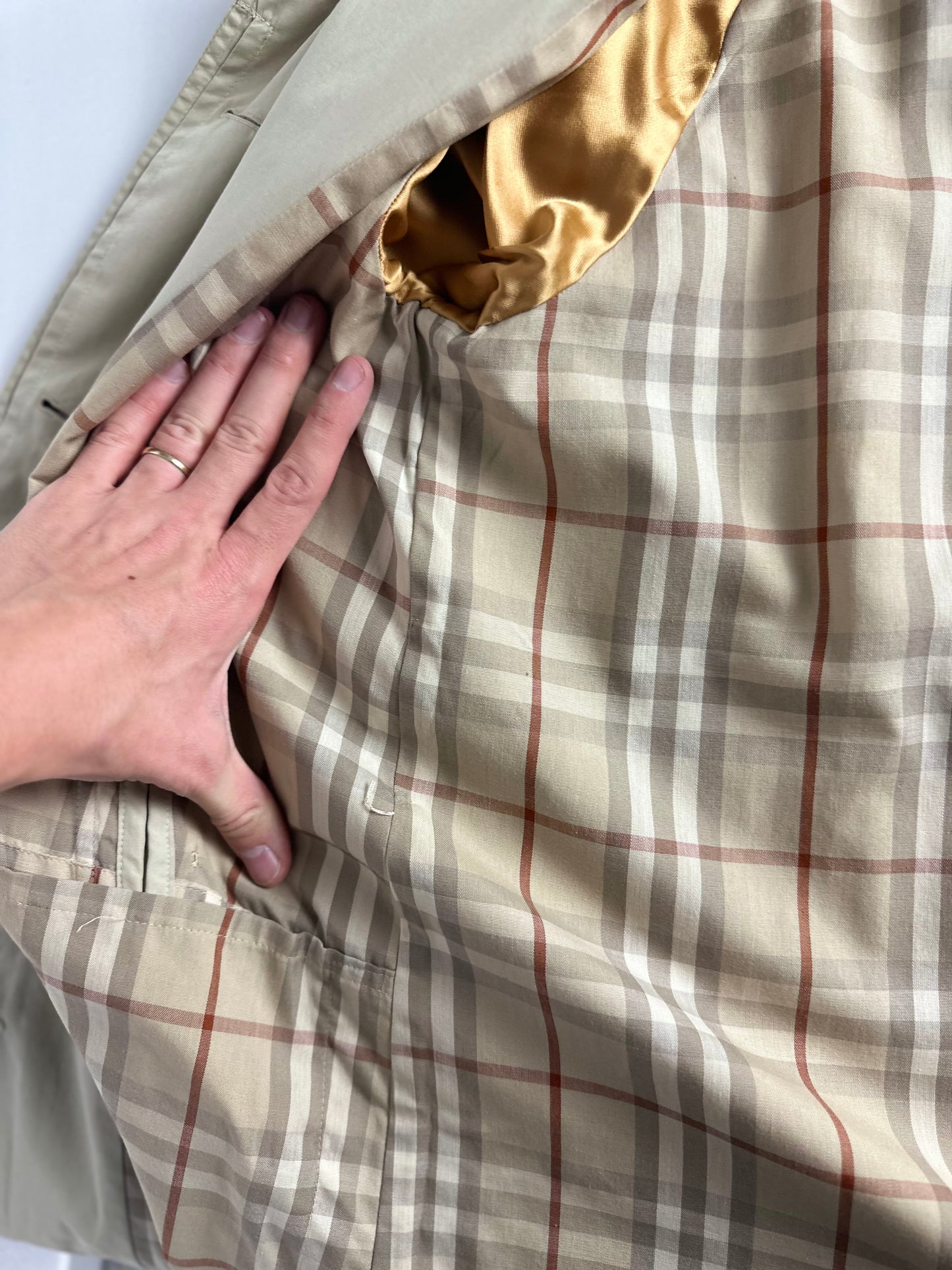 Vintage Burberry Car Coat Creme Size 10 S
