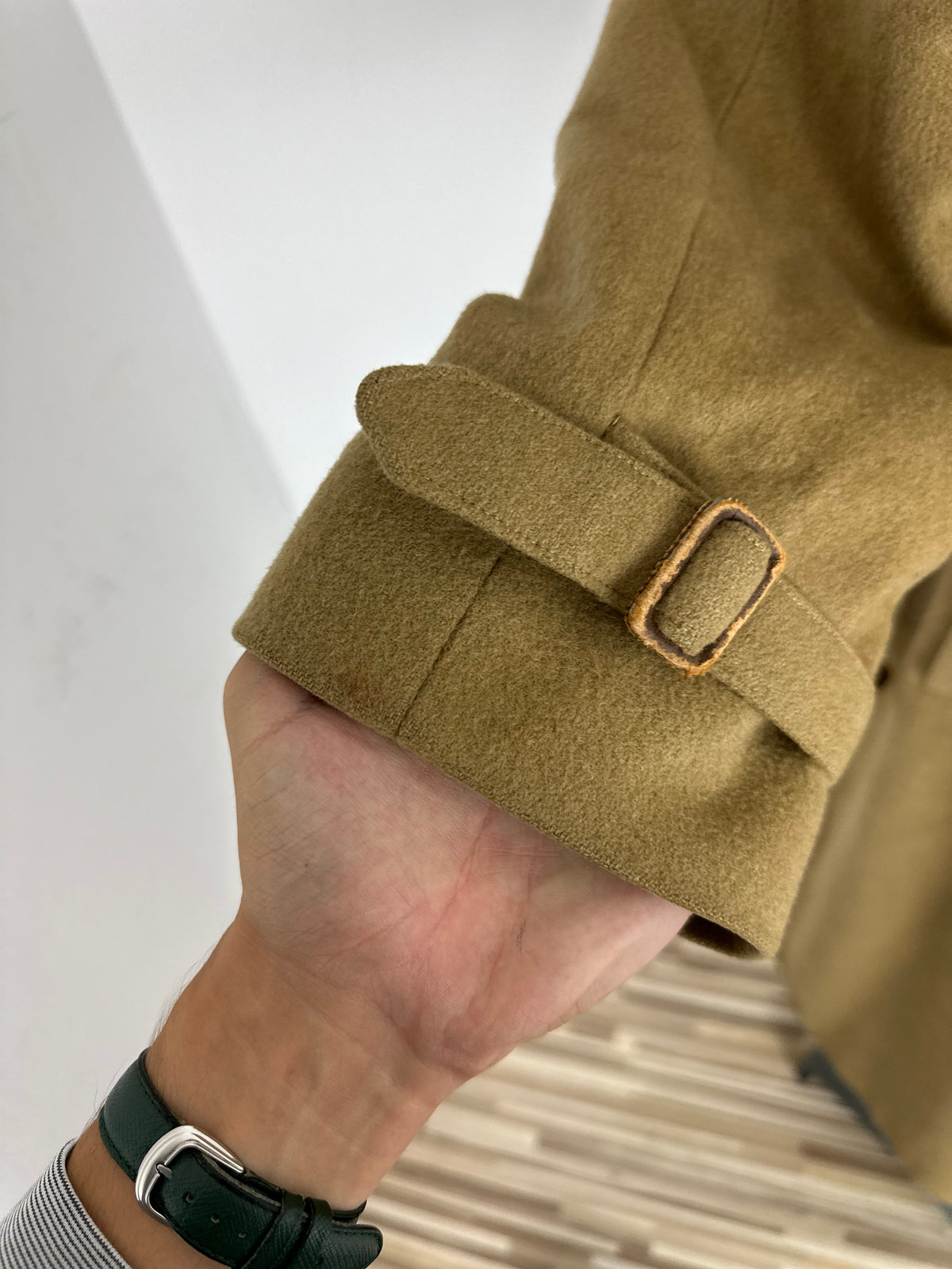 Vintage Burberry Wool Coat Beige Size 12 M