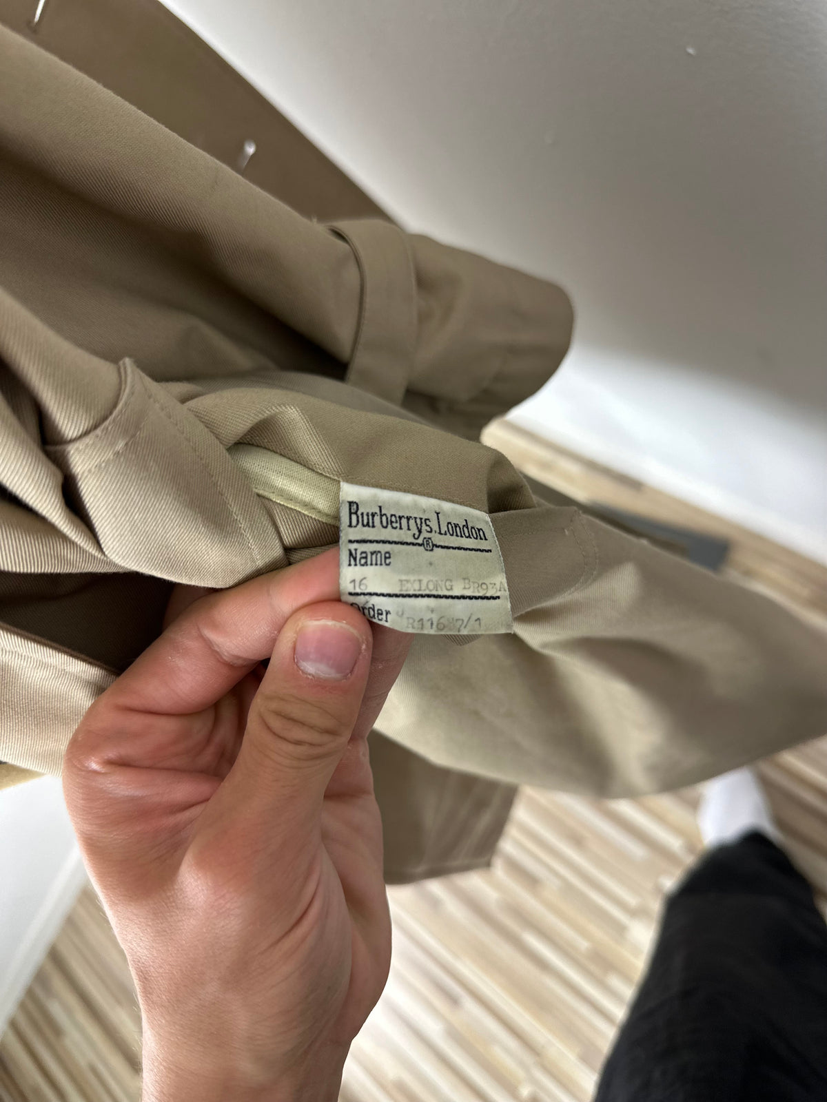 Vintage Burberry Trench Coat Beige Size 16 XL With Lining