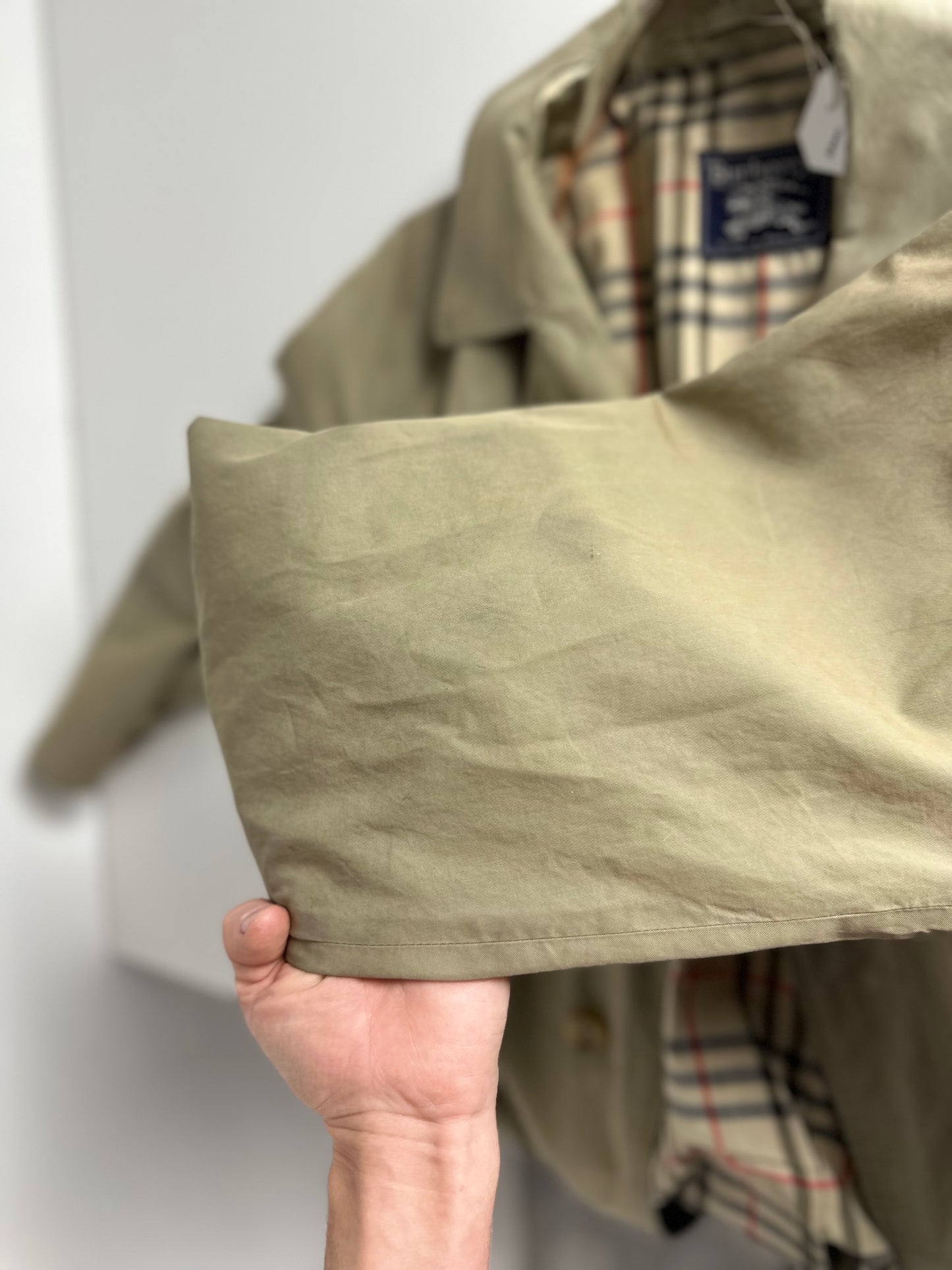 Vintage Burberry Car Coat Beige Size 58 XXL