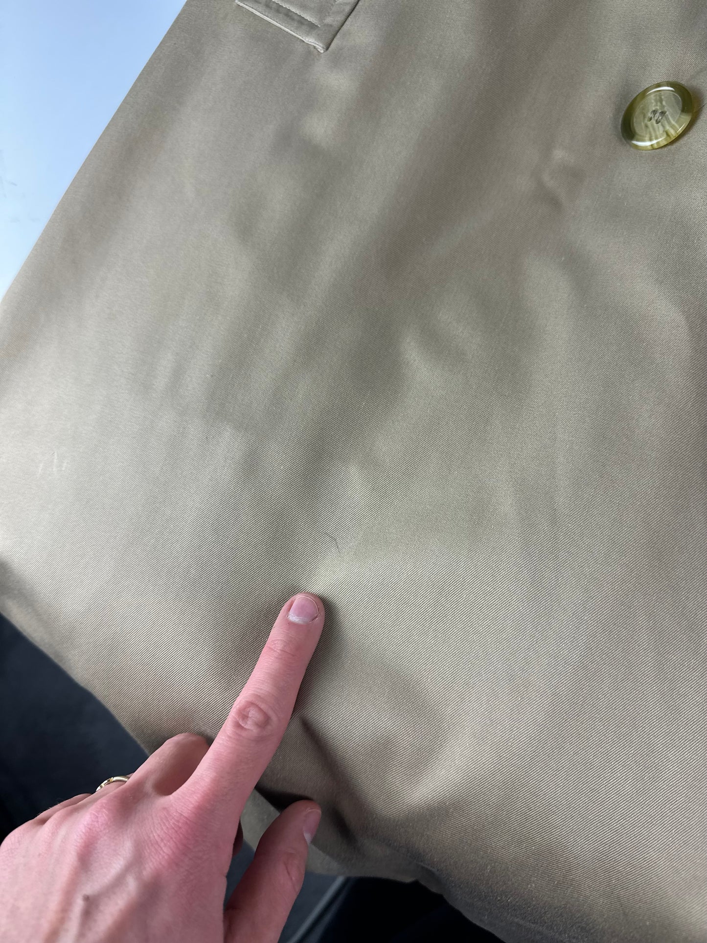 Vintage Burberry Trench Coat Beige Size 52 L With Lining