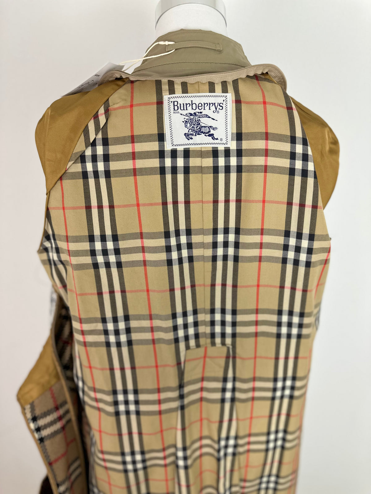 Vintage Burberry Trench Coat Beige Size 12 M With Lining