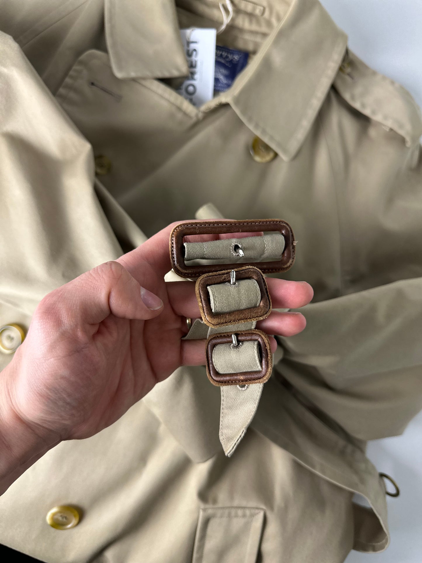 Vintage Burberry Trench Coat Beige Size 54 XL