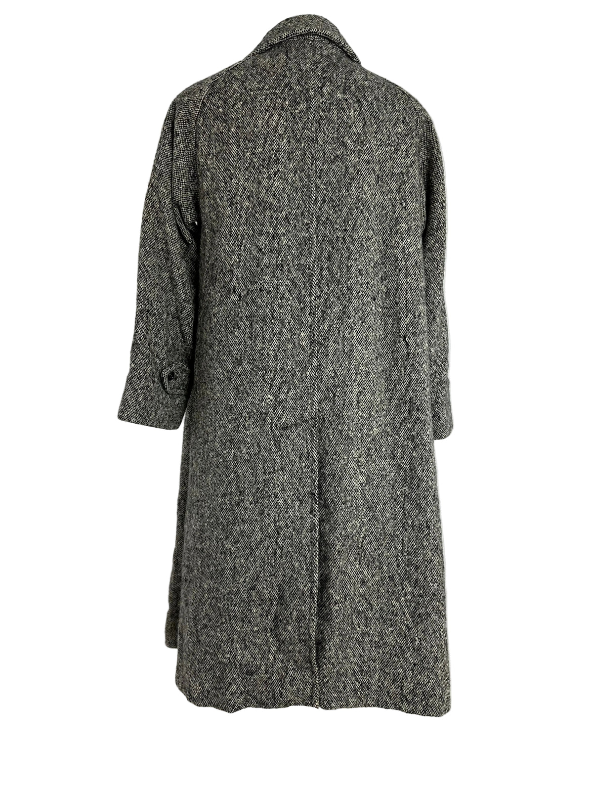 Vintage Burberry Tweed Coat Grey Size 12 M