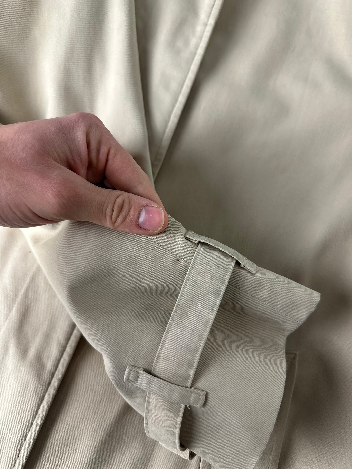 Vintage Burberry Trench Coat Creme Size 10 S