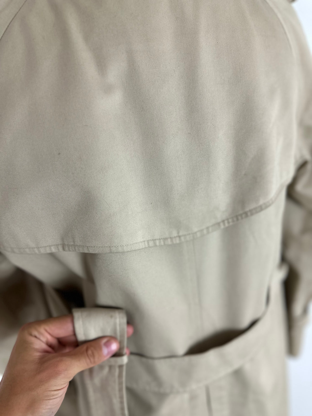 Vintage Burberry Trench Coat Creme Size 10 S