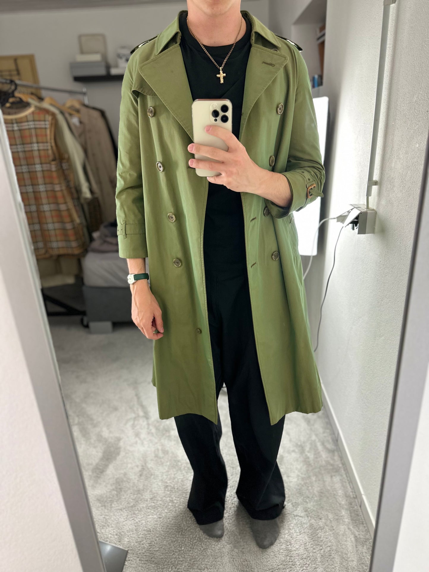 Vintage Burberry Trench Coat Size 8 XS