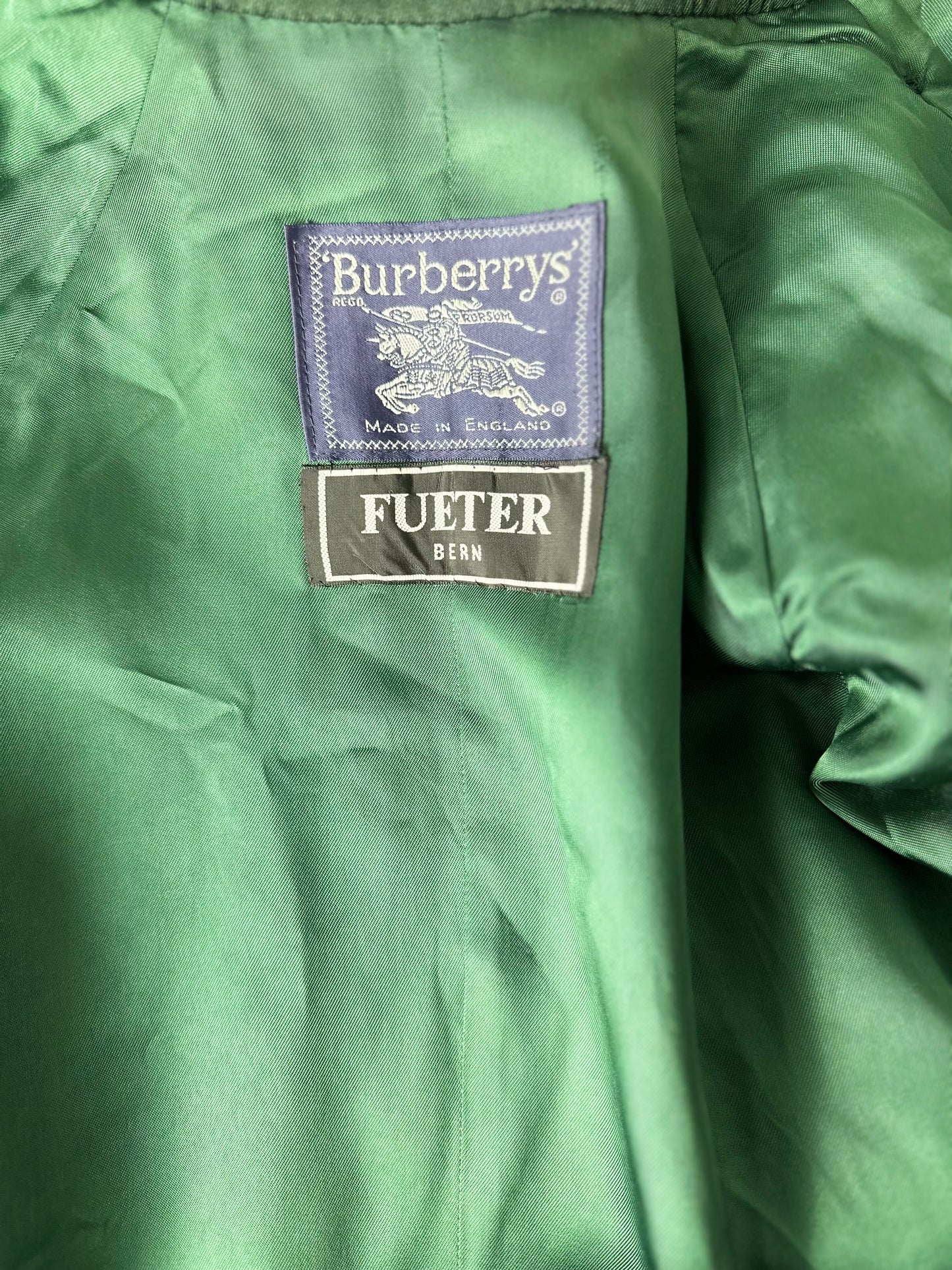 Vintage Burberry Trench Coat Green Size 10 S