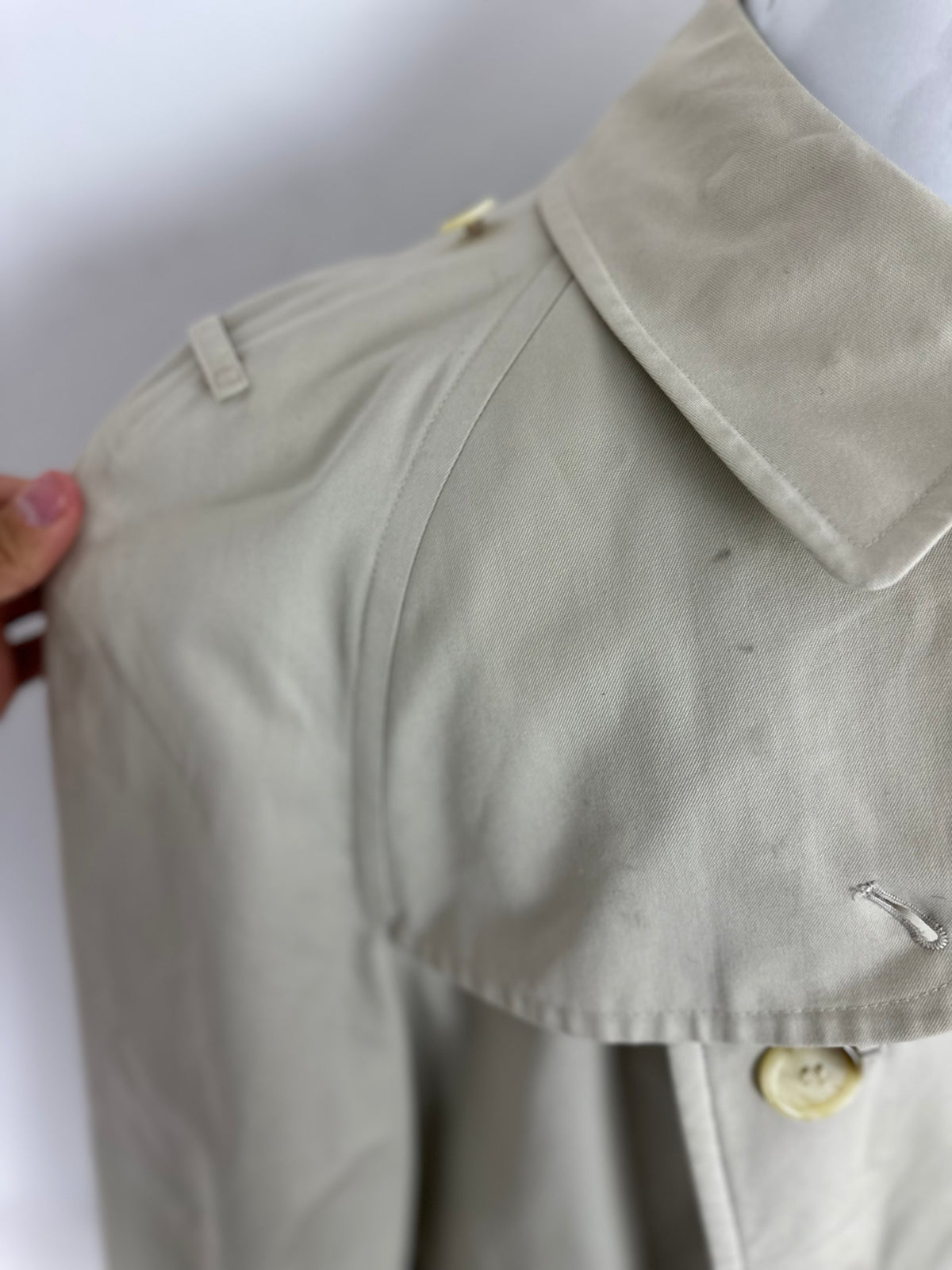 Vintage Burberry Trench Coat Creme Size 58 XXL