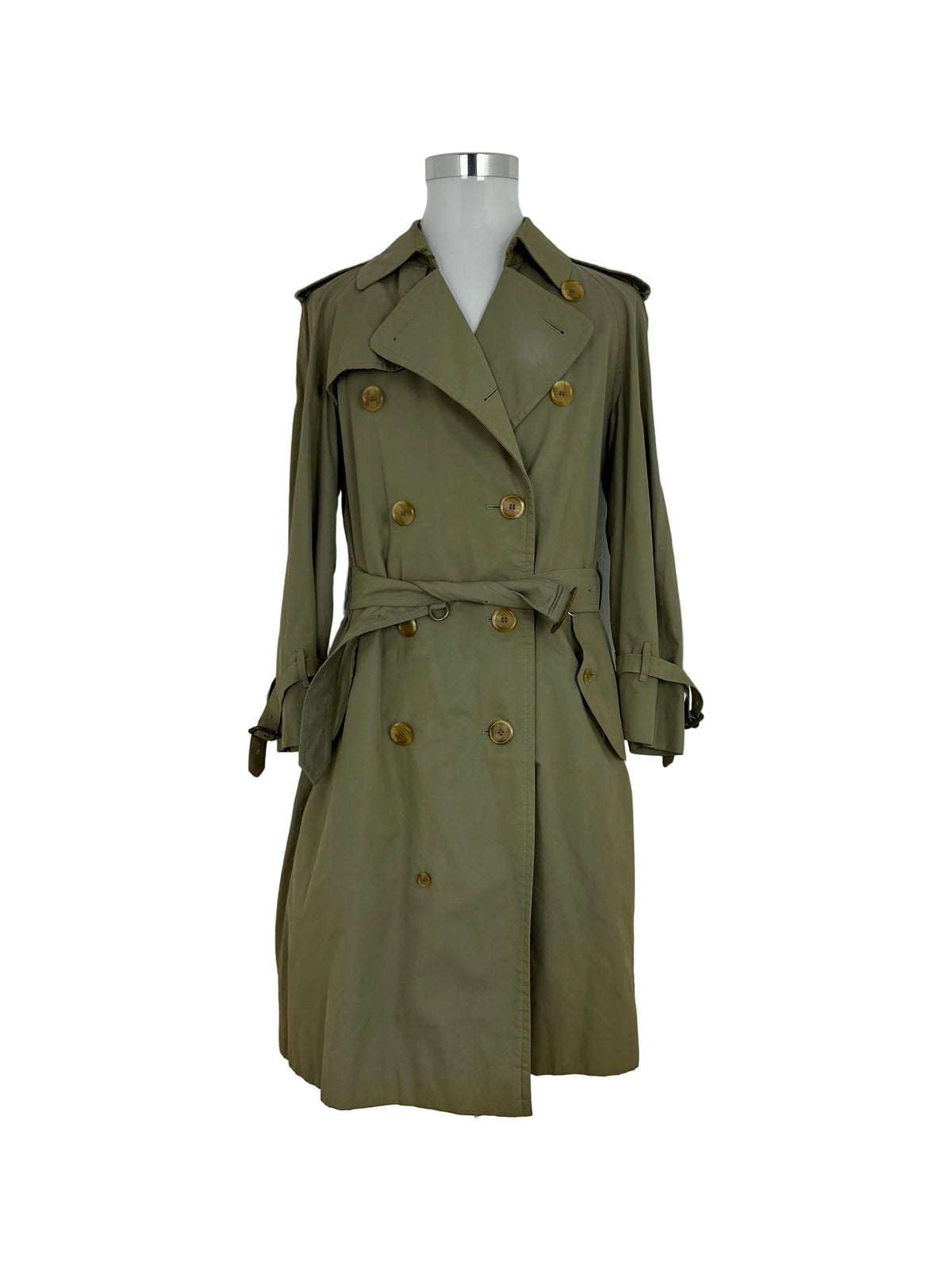 Vintage Burberry Trench Coat Oliv Size 48 M
