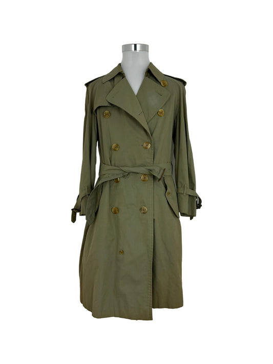 Vintage Burberry Trench Coat Oliv Size 48 M