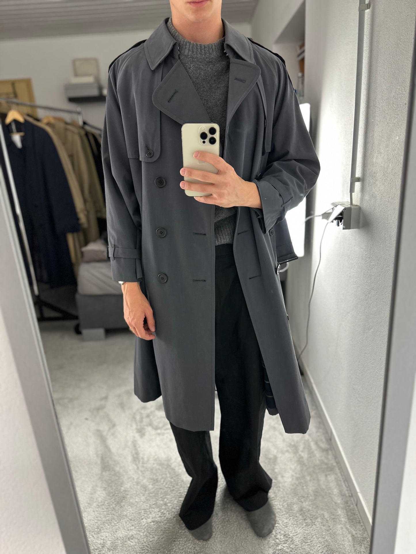 Vintage Burberry Trench Coat Size 48 M With Lining
