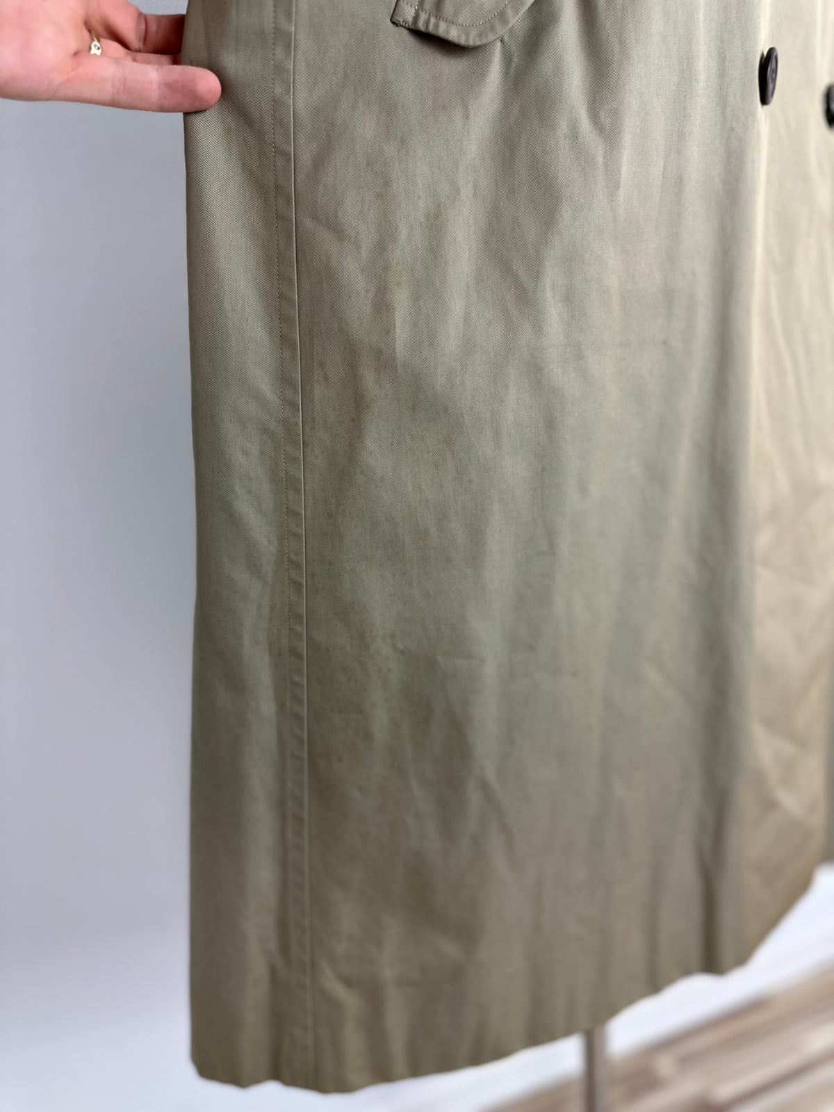 Vintage Burberry Trench Coat Oliv Size 10 S