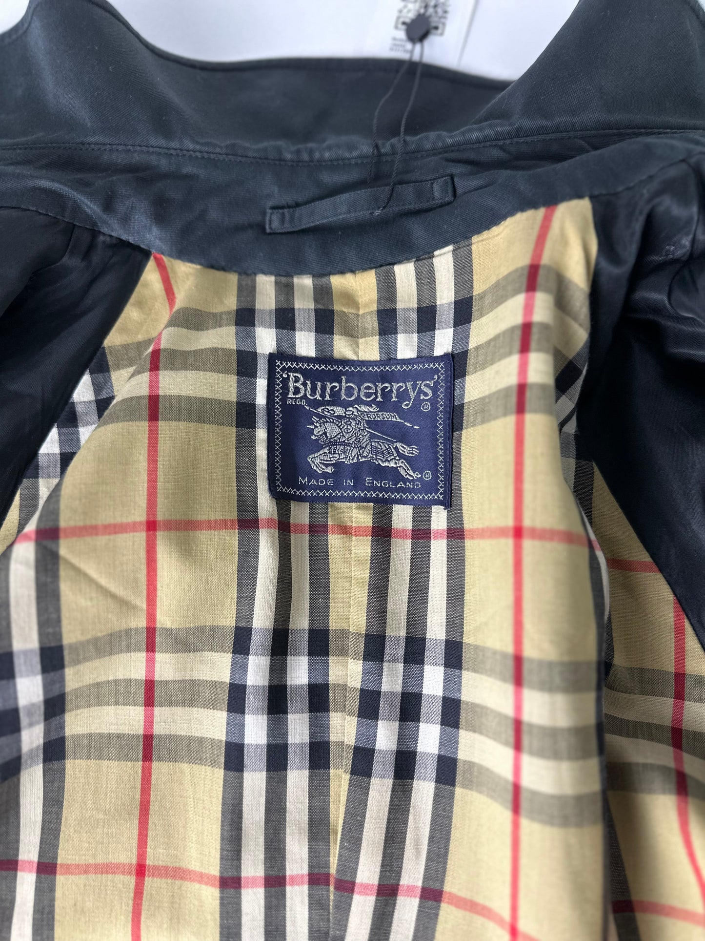 Vintage Burberry Trench Coat Black Size 8 XS