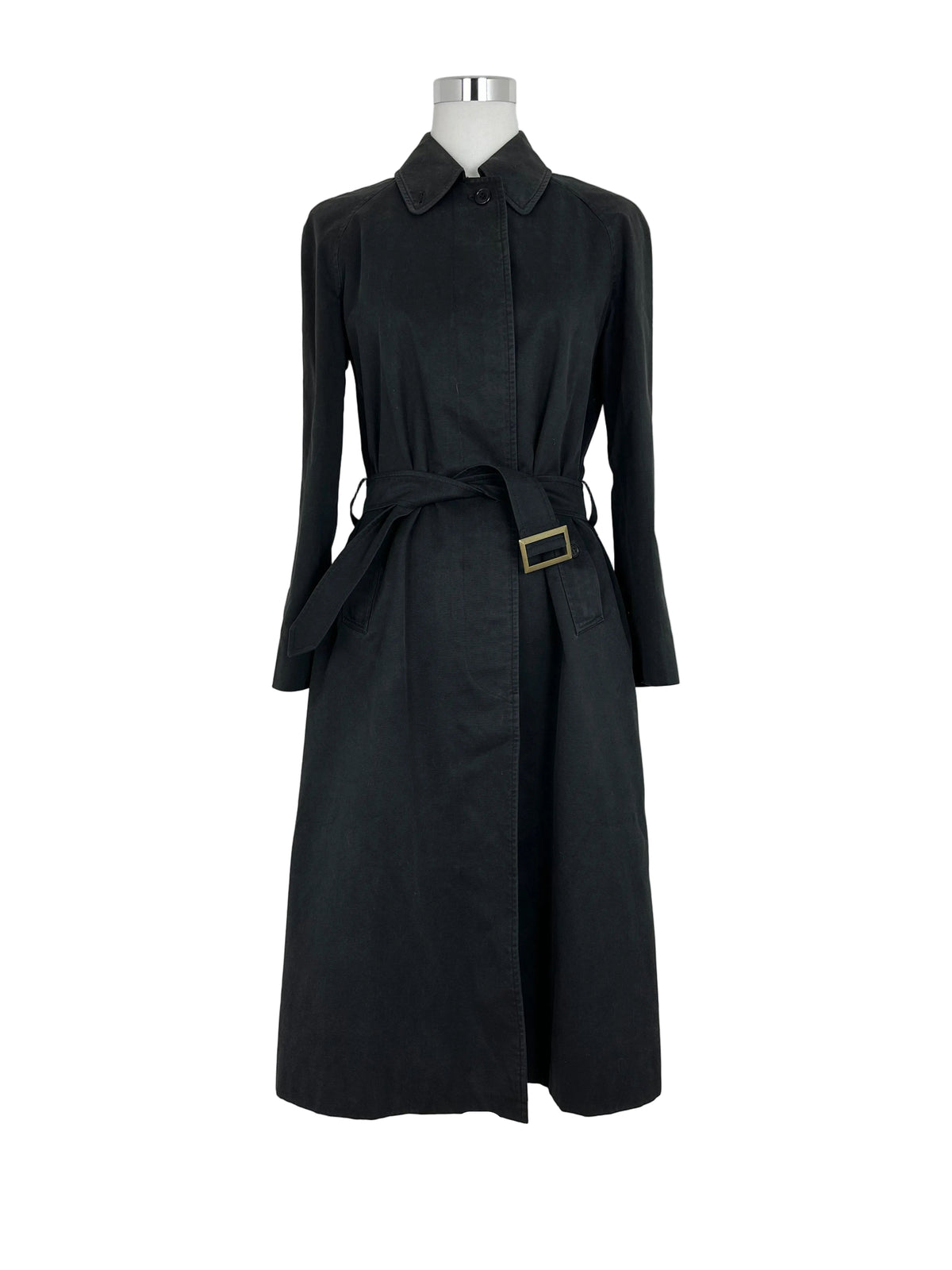 Vintage Burberry Trench Coat Black Size 10 S