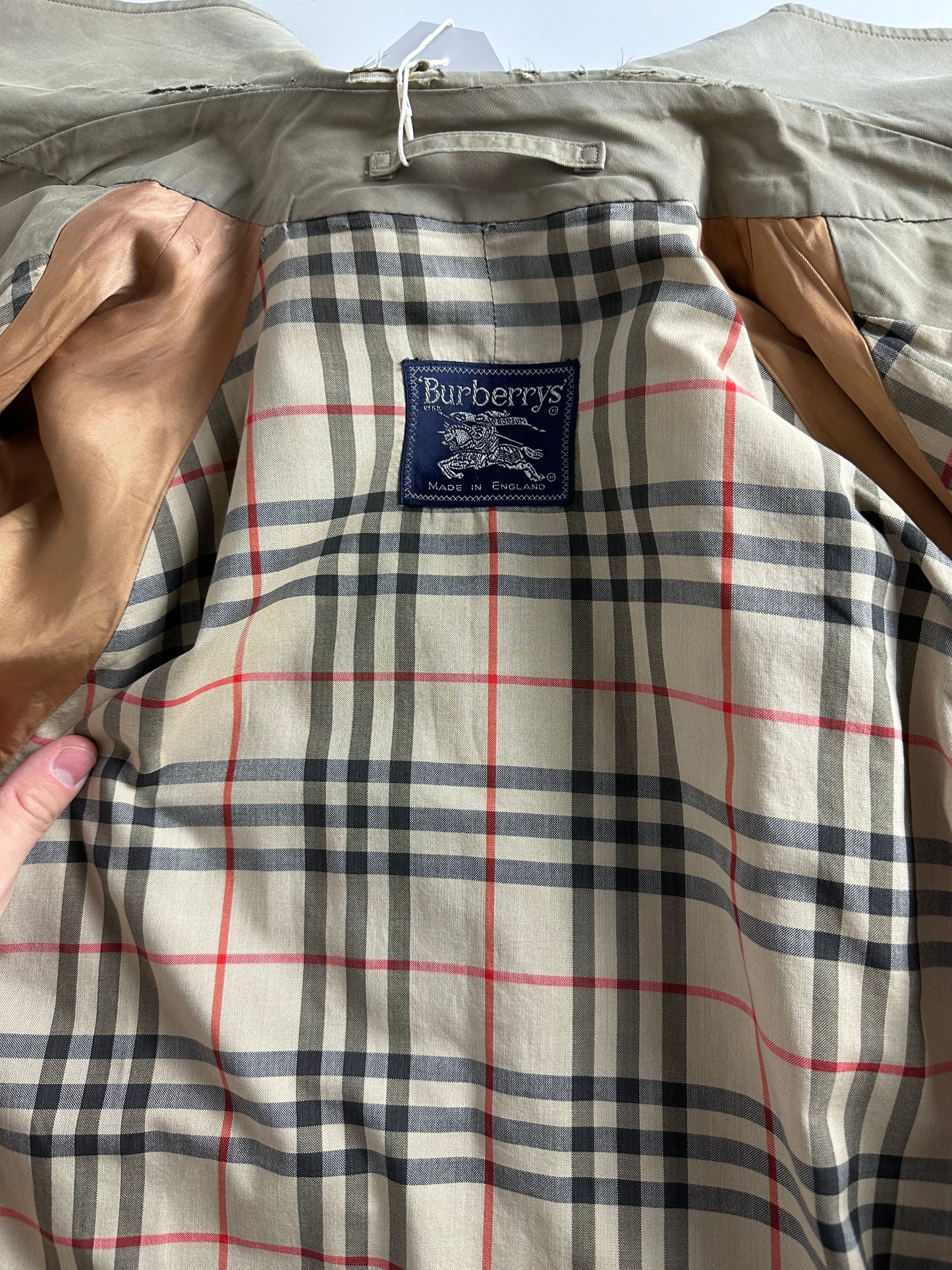 Vintage Burberry Car Coat Beige Size 58 XXL