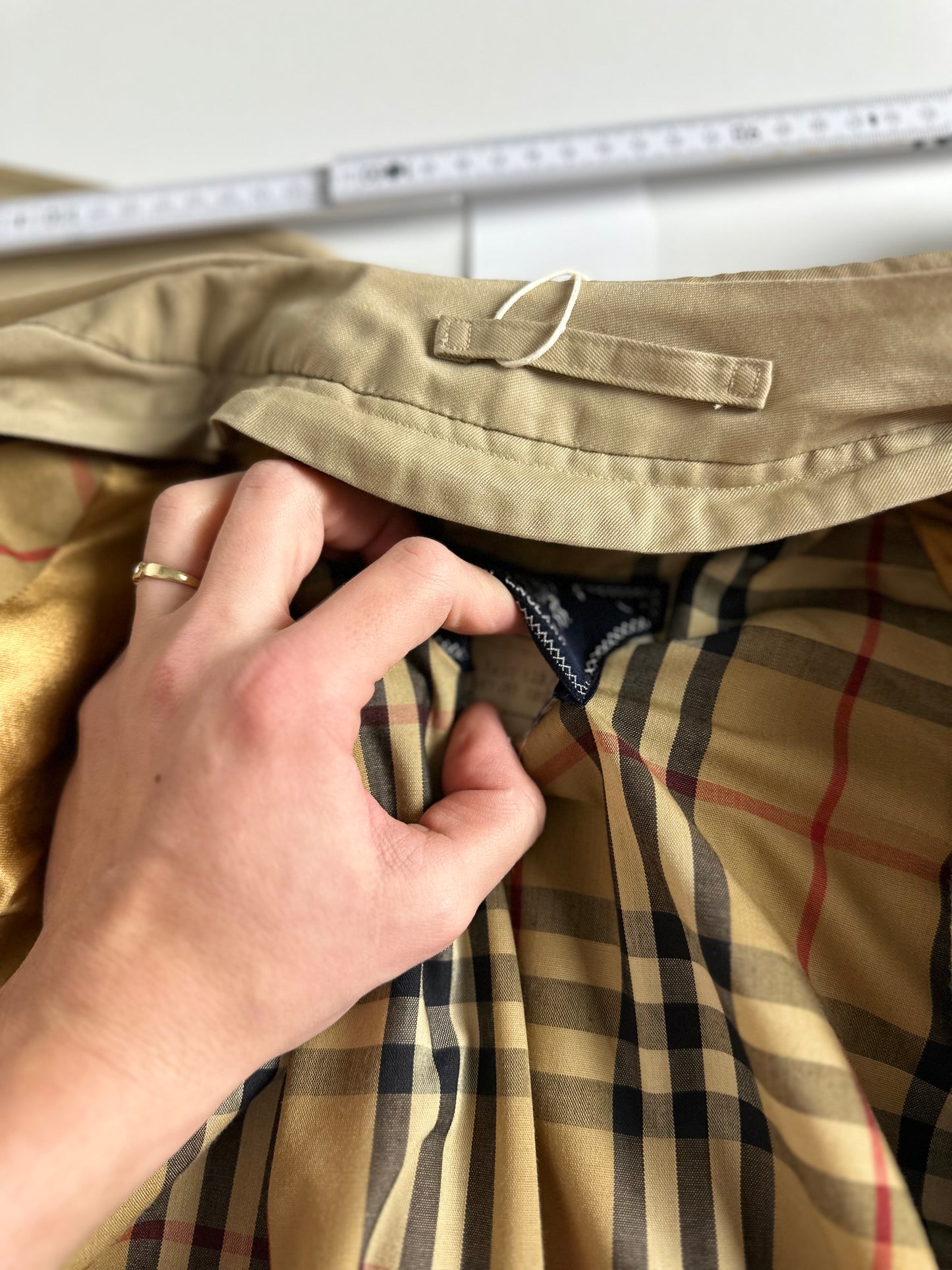 Vintage Burberry Car Coat Beige Size 48 M With Lining