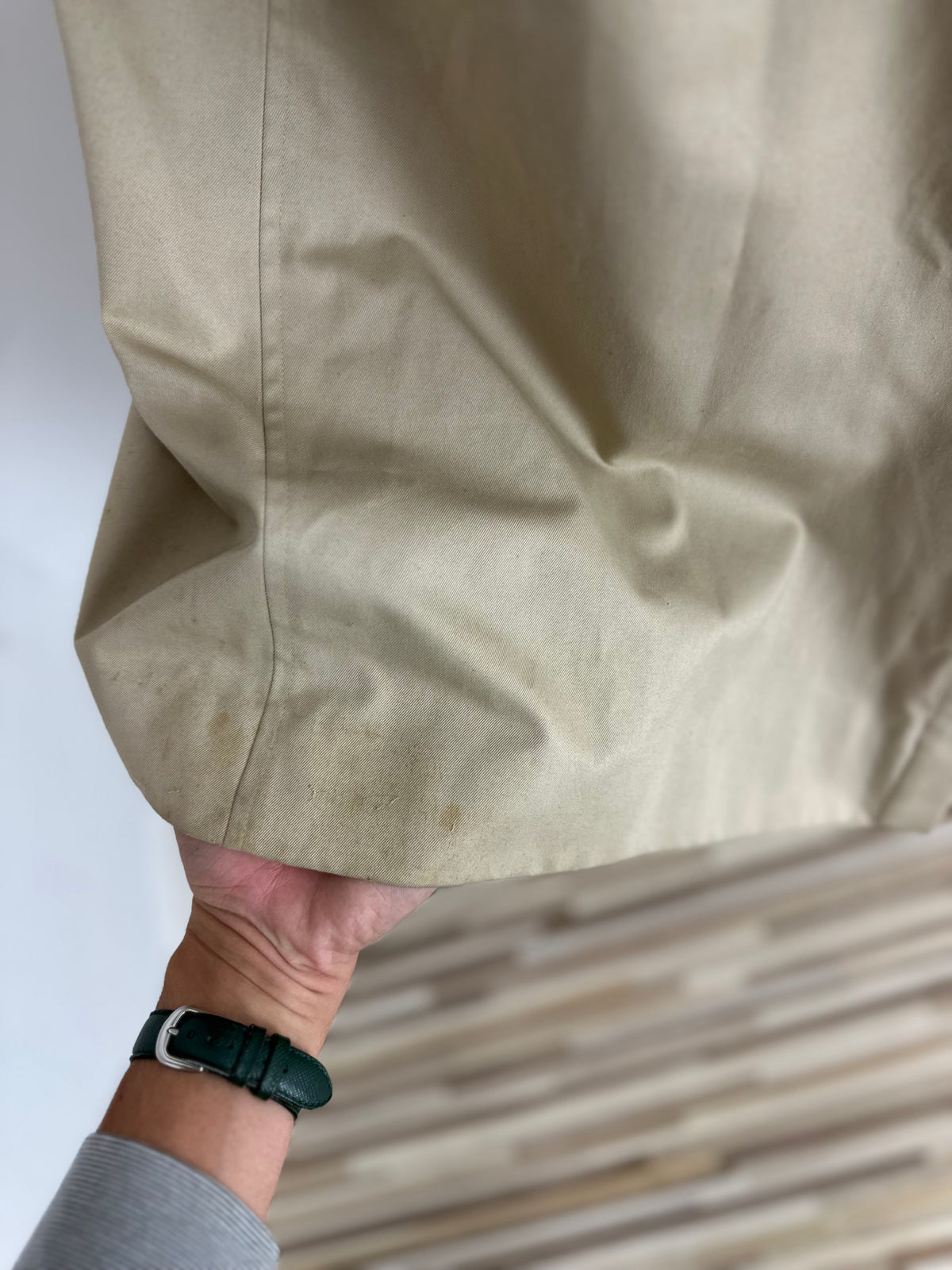 Vintage Burberry Trench Coat Creme Size 10 S