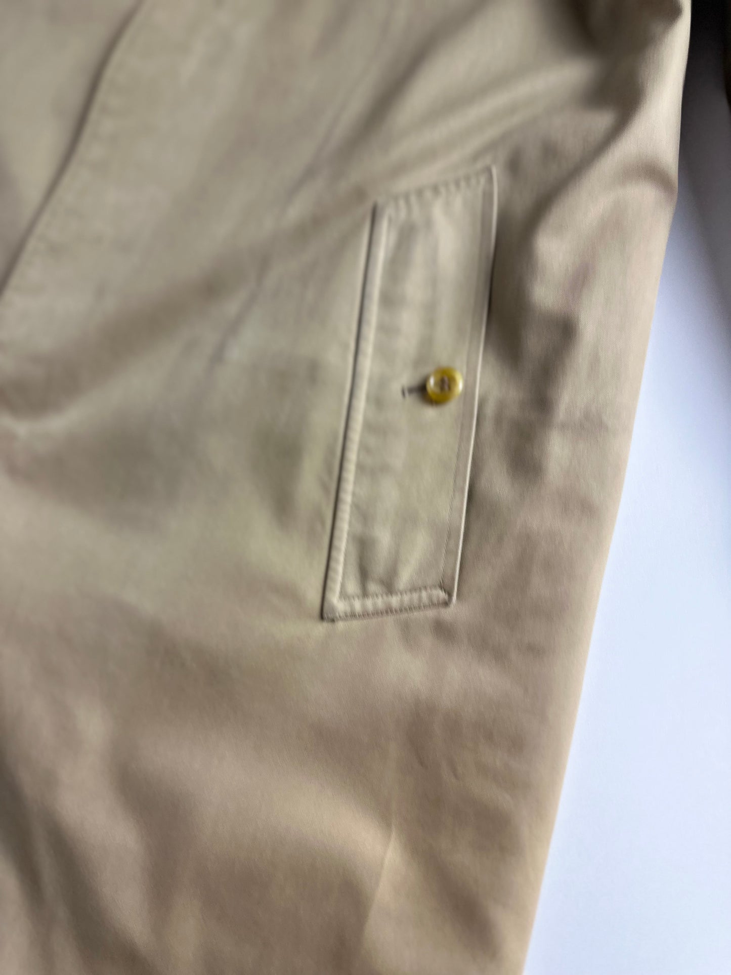 Vintage Burberry Car Coat Beige Size 48 M With Lining