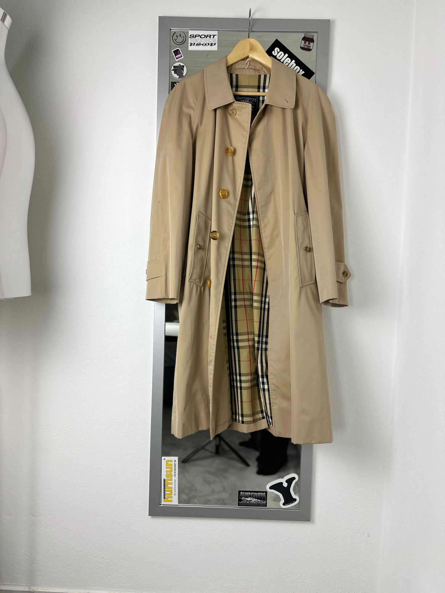 Vintage Burberry Car Coat Beige Size 46 S