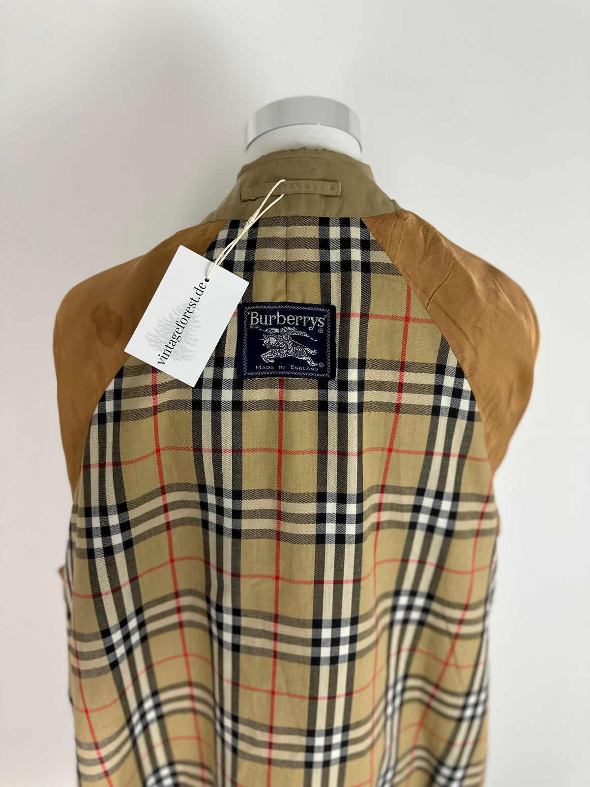Vintage Burberry Car Coat Beige Size 14 L