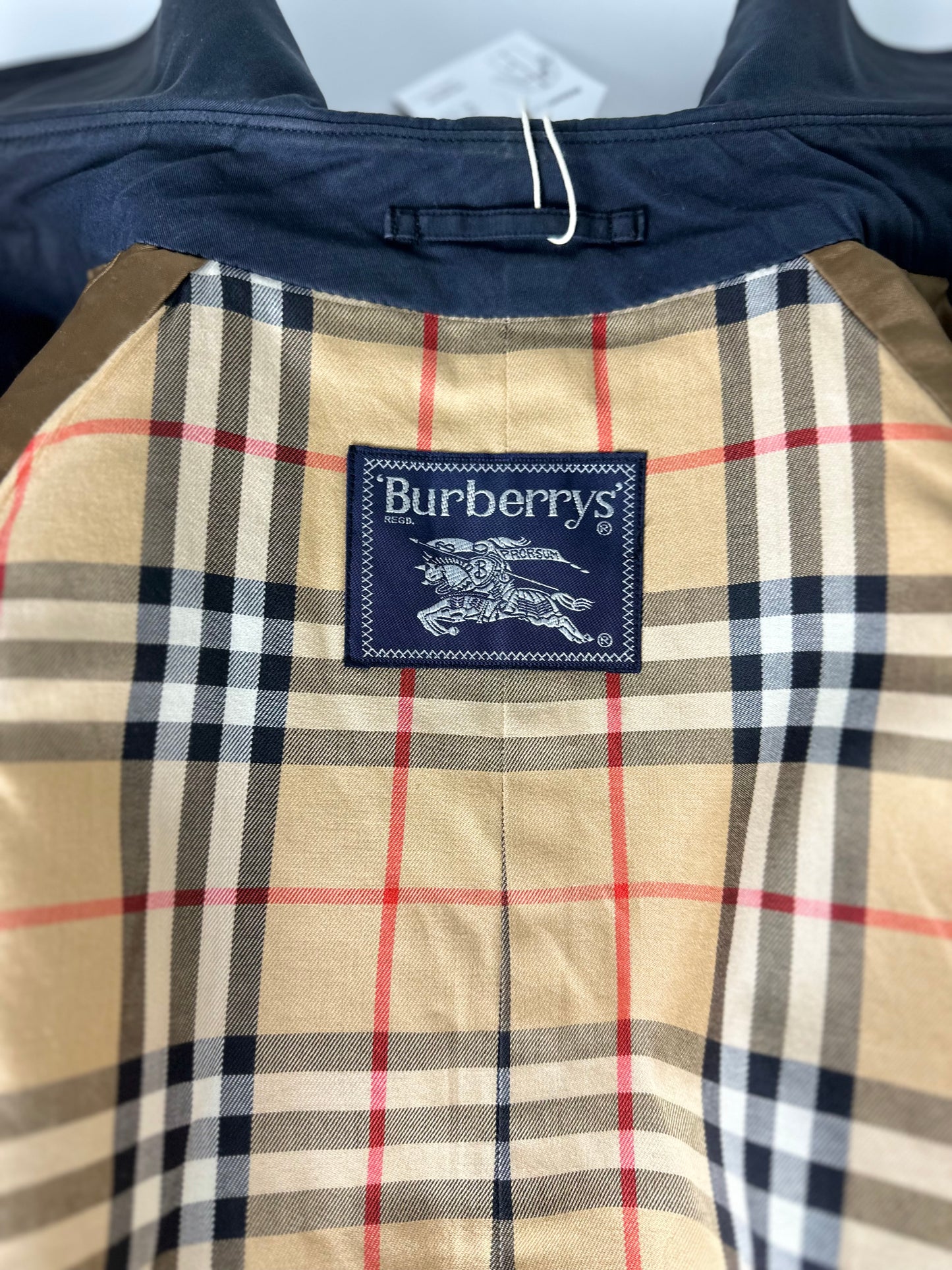 Vintage Burberry Trench Coat Navy Size 44 XS