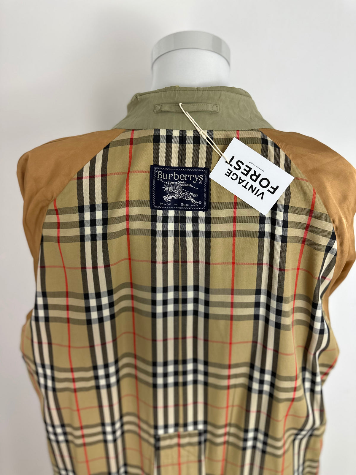 Vintage Burberry Trench Coat Oliv Size 58 XXL