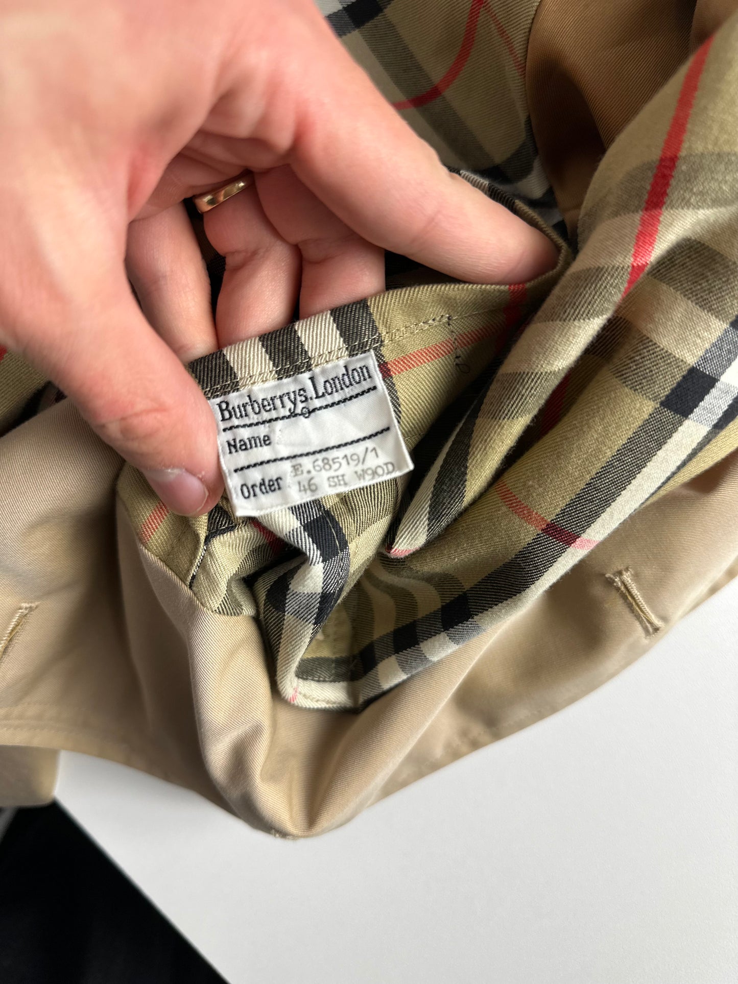 Vintage Burberry Car Coat Beige Size 46 S
