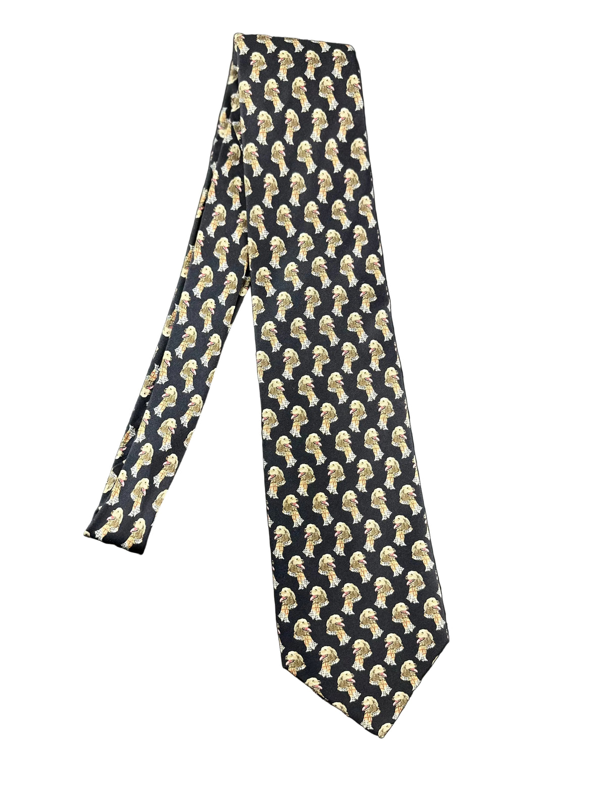 Vintage Burberry Dog Silk Tie
