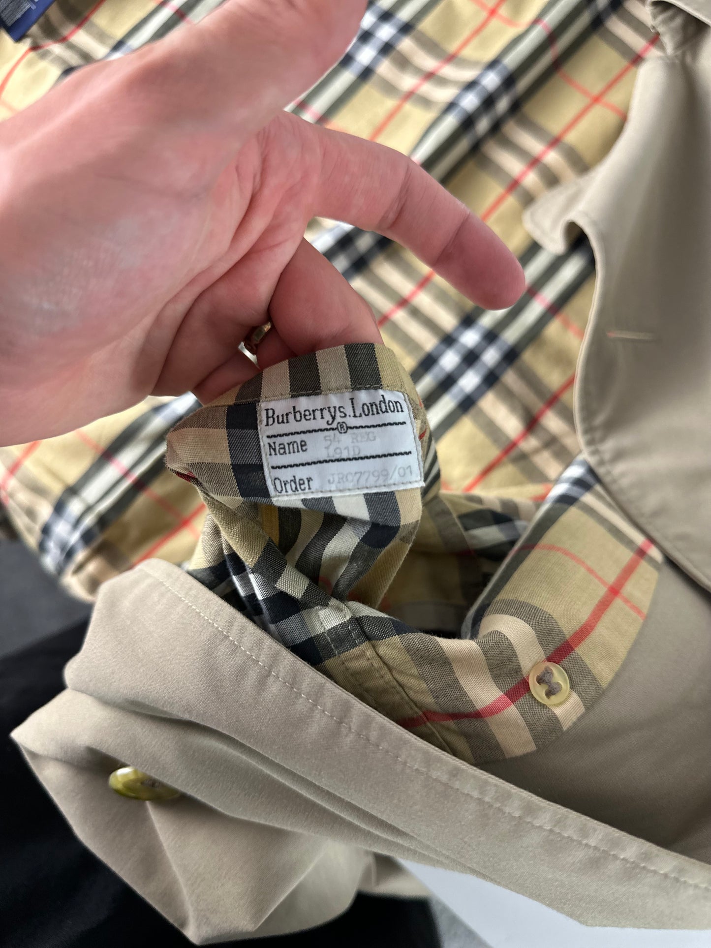 Vintage Burberry Trench Coat Size 58 XXL