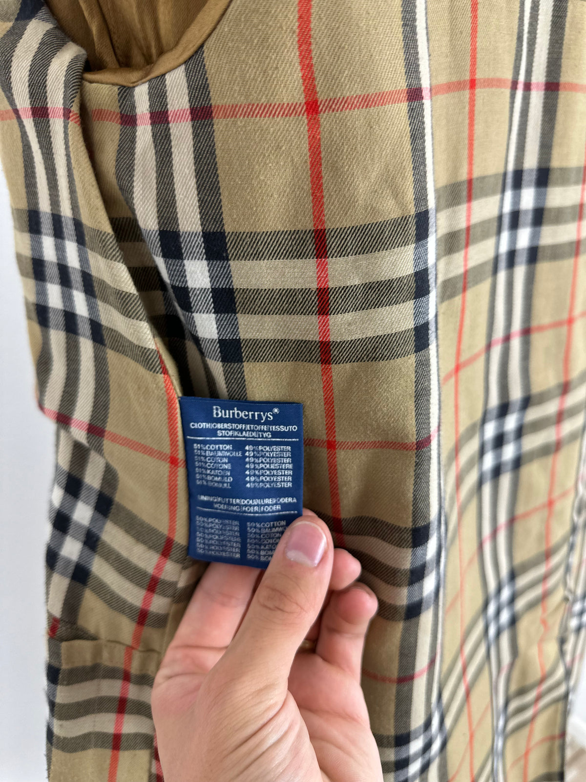 Vintage Burberry Car Coat Beige Size 8 XS