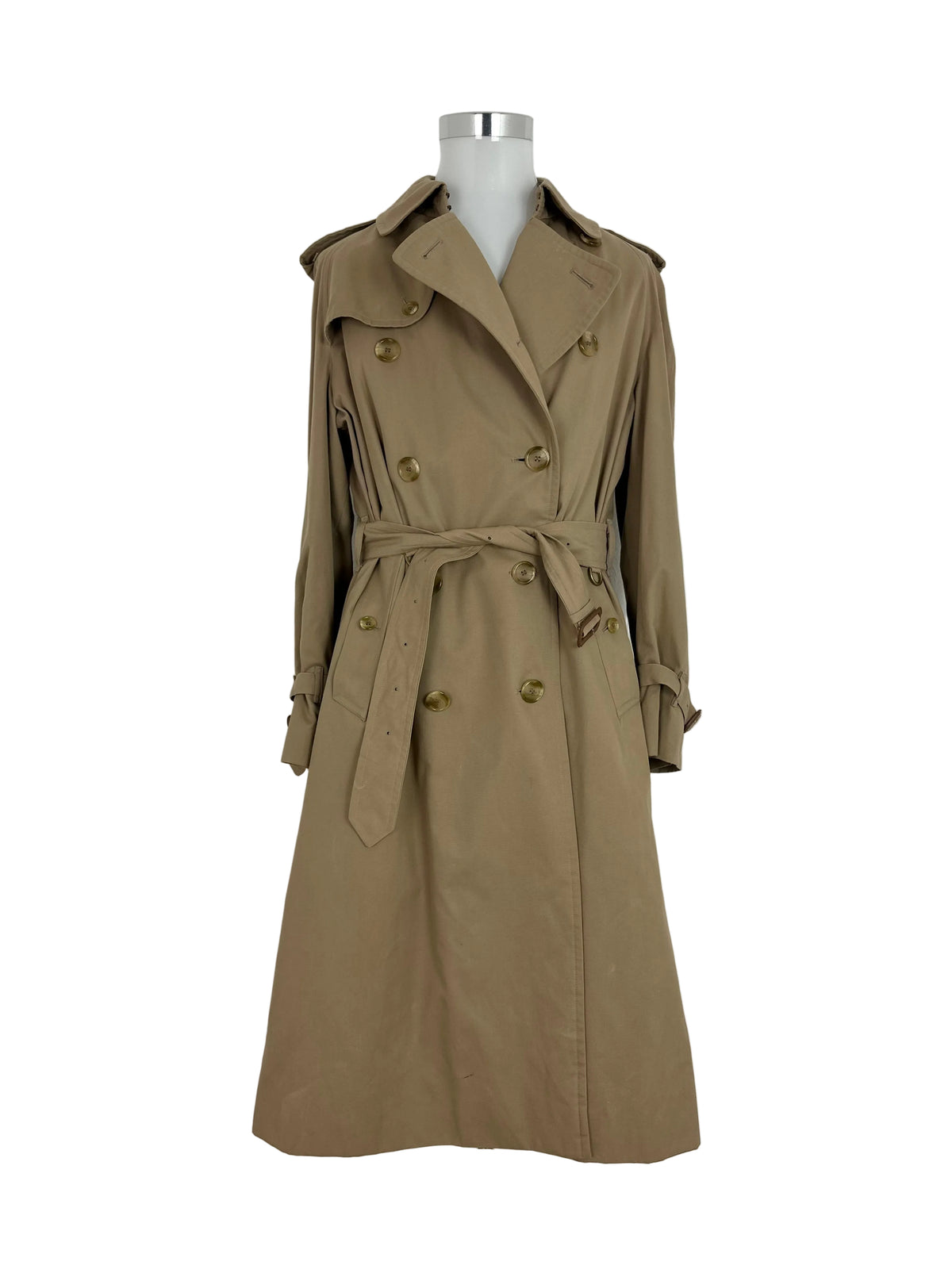Vintage Burberry Trench Coat Beige Size 50 L With Lining