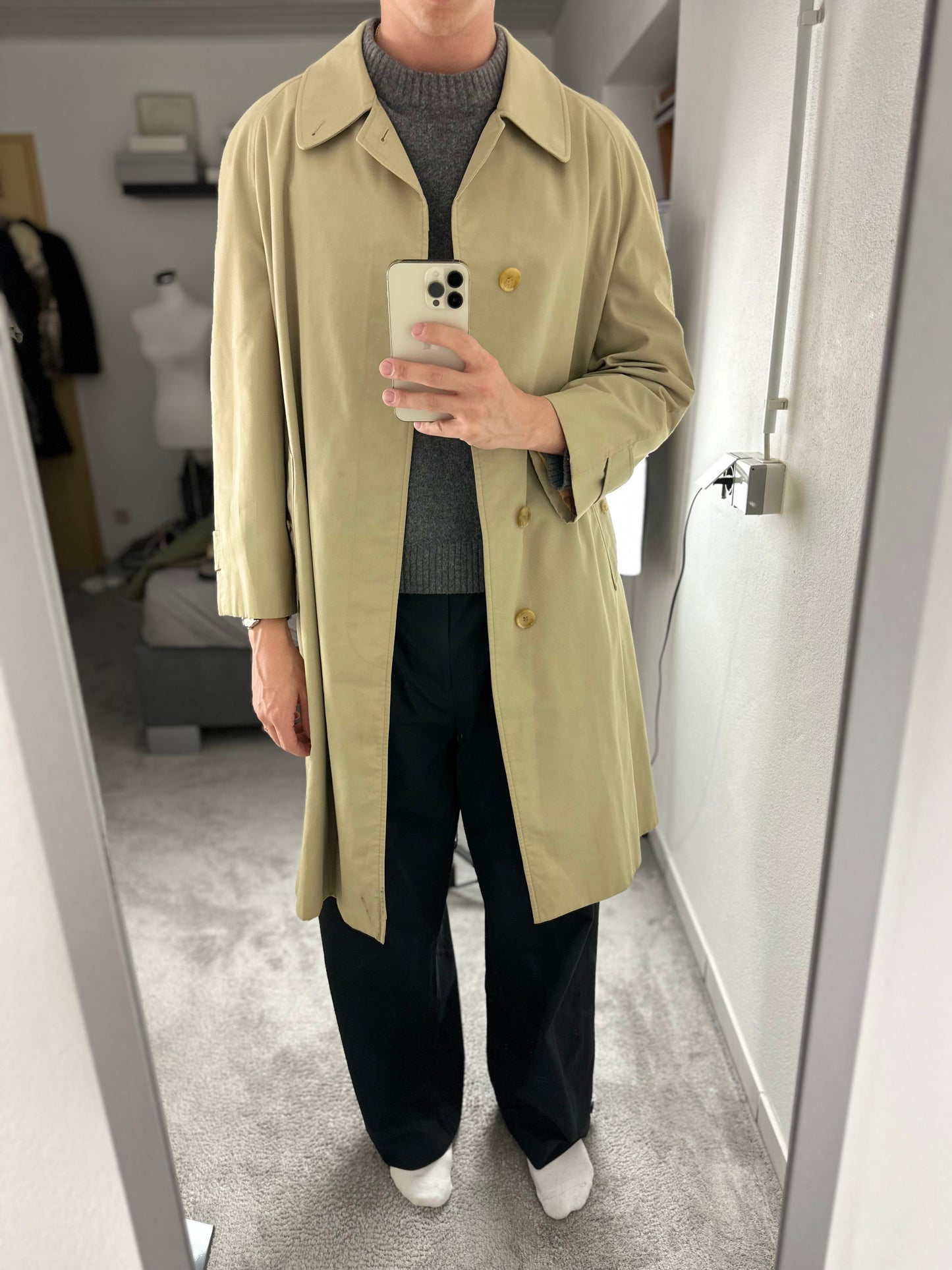 Vintage Burberry Car Coat Size 50 L