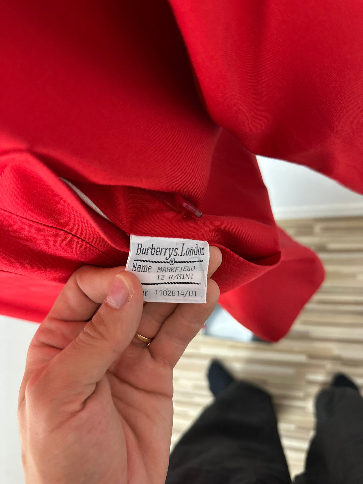 Vintage Burberry Trench Coat Red Size 12 M