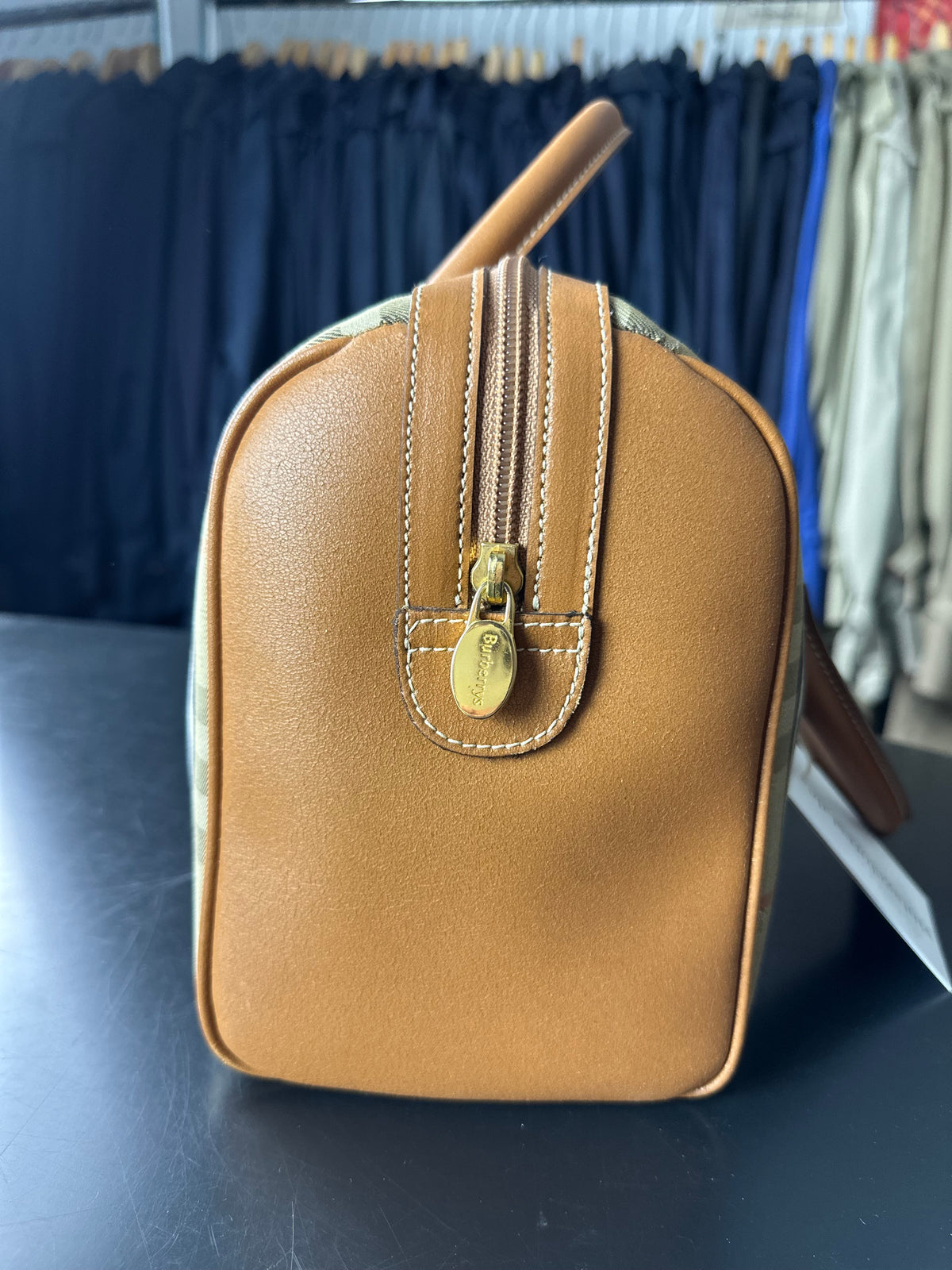 Vintage Burberry Nova Check Boston Bag